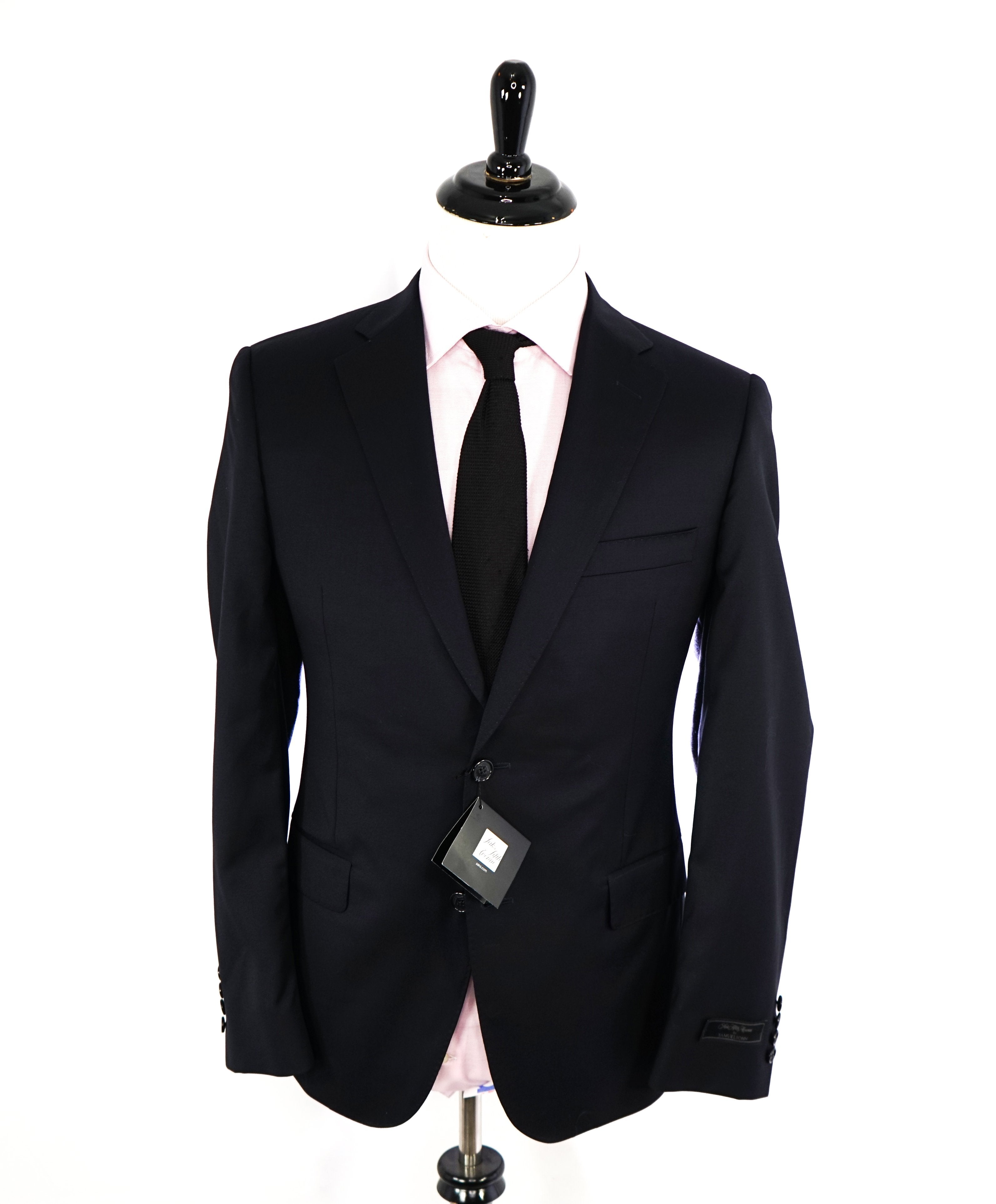 SAMUELSOHN - "REDA" Super 120's Performance Wool Navy Suit - 44R