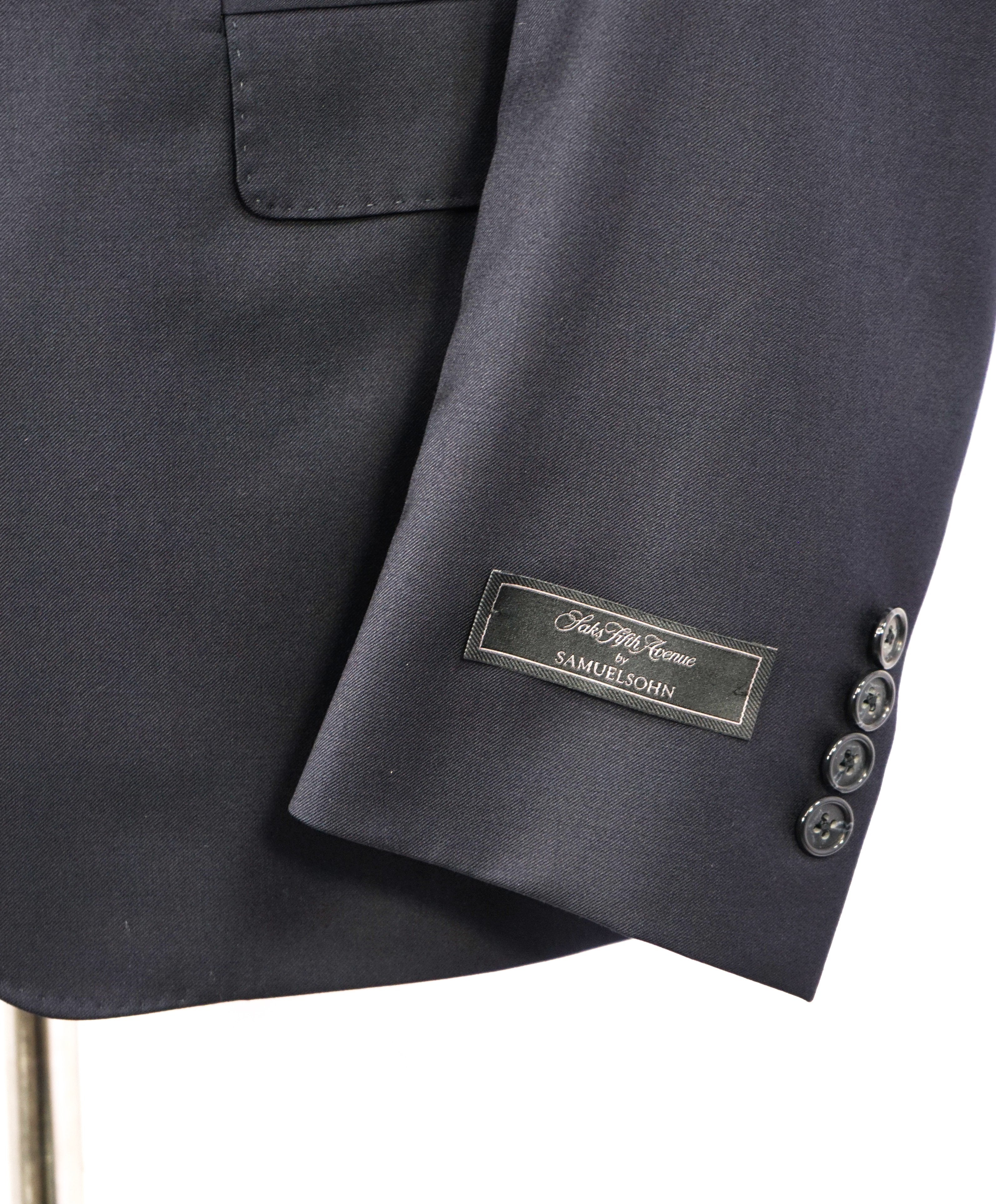 SAMUELSOHN - "REDA" Super 120's Performance Wool Navy Suit - 48R