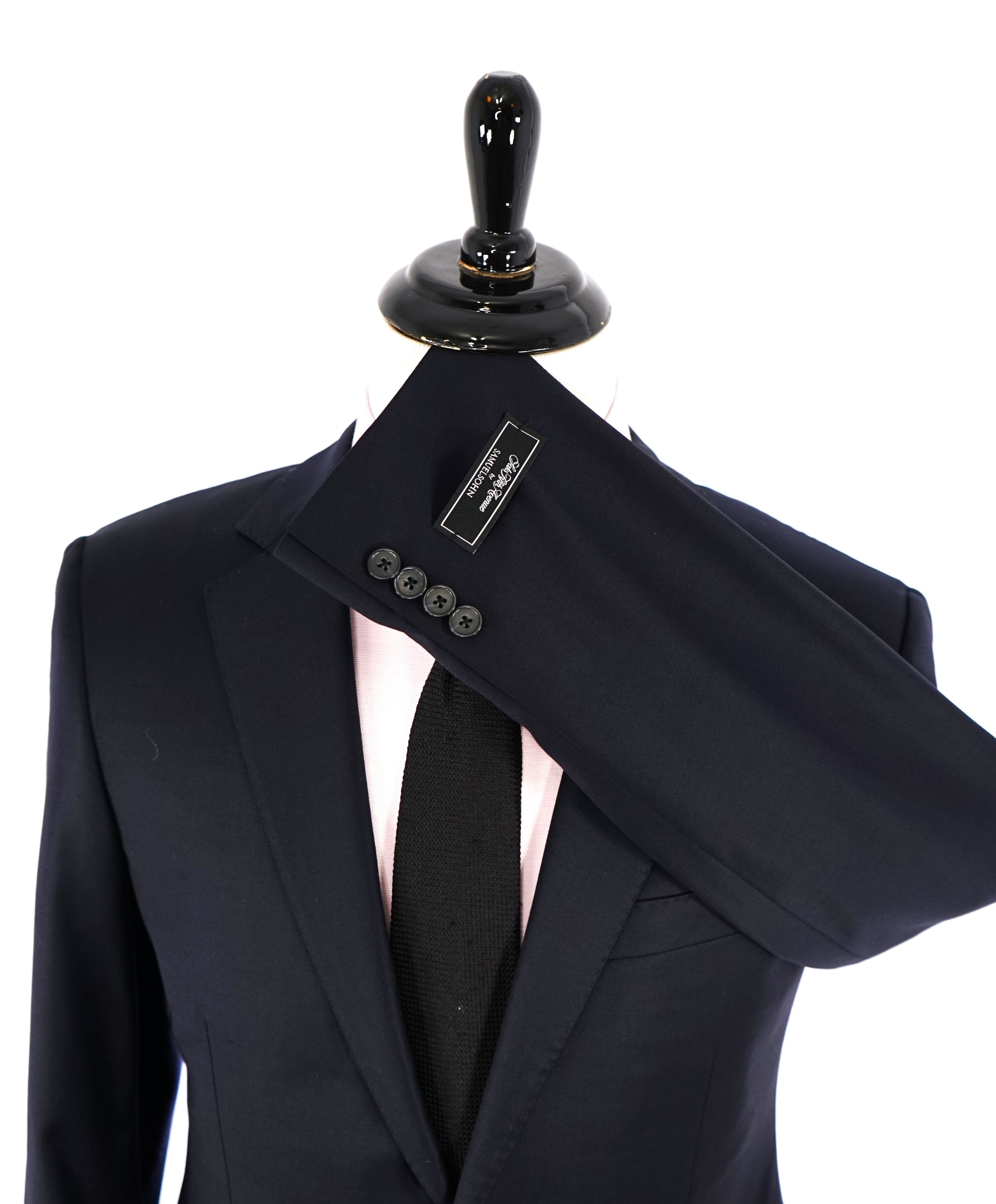 SAMUELSOHN - For SFA Super 130's Performance "LYCRA Blend" Wool Navy Suit - 42R