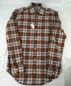 $395 ELEVENTY - Brown Check Plaid *Wide Spread Collar* Button Down Shirt - M