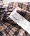 $395 ELEVENTY - Blue Check Plaid *PURE LINEN* Snap Front SS Shirt - M