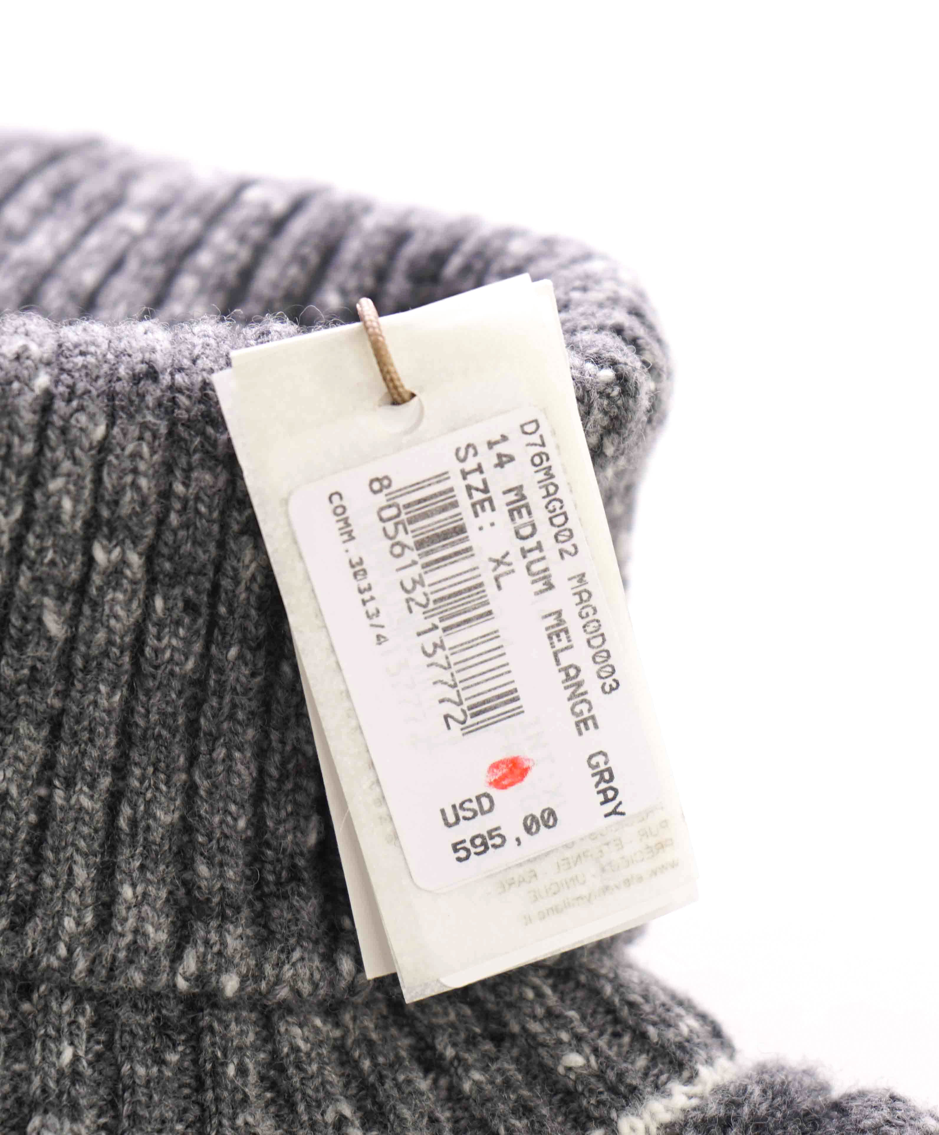 $595 ELEVENTY - *PLATINUM* Gray Cable Knit Turtleneck Sweater - XL