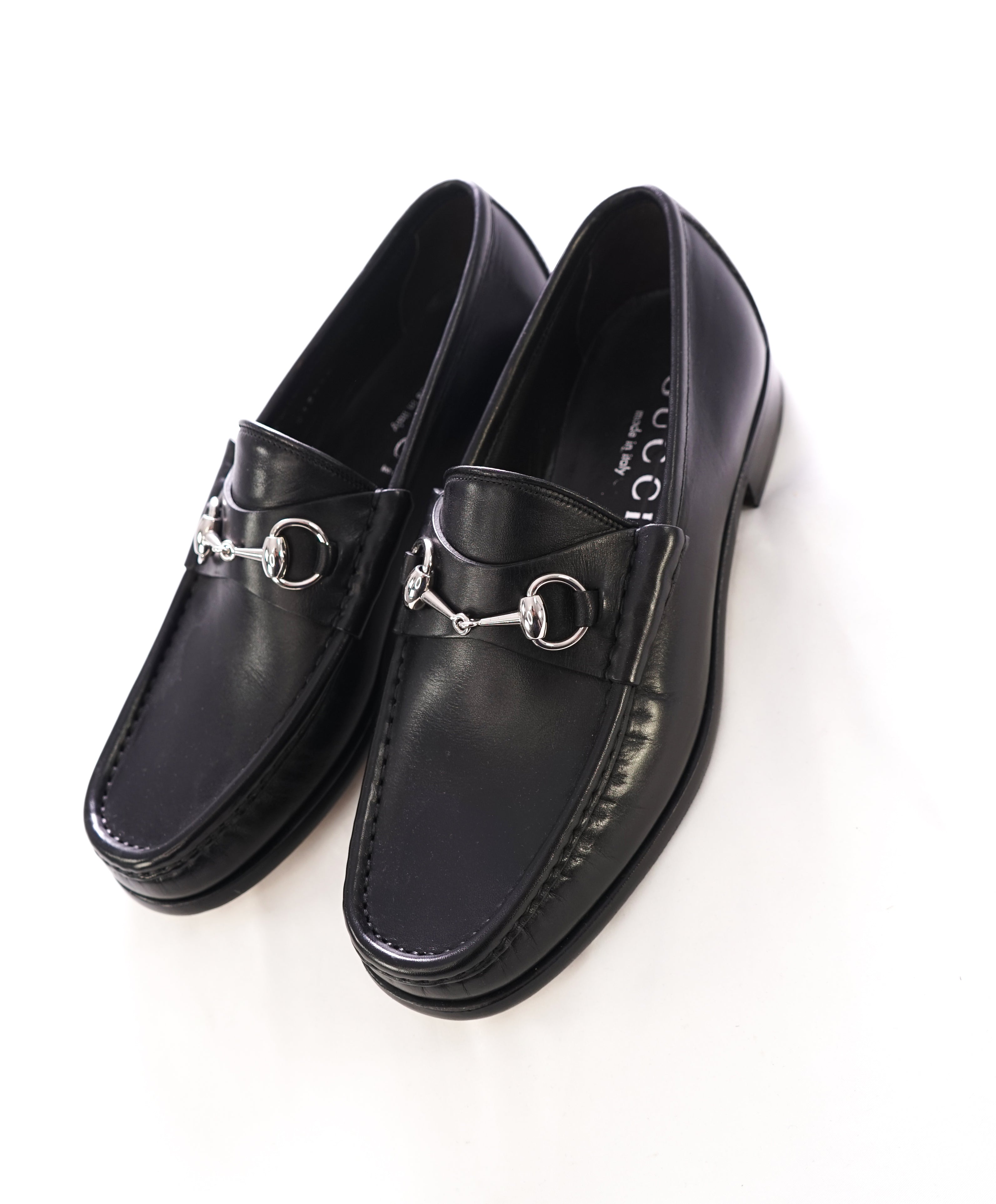 GUCCI - Horse-bit Iconic Black Loafers - 7.5 D US (7 Stamped On Shoe)