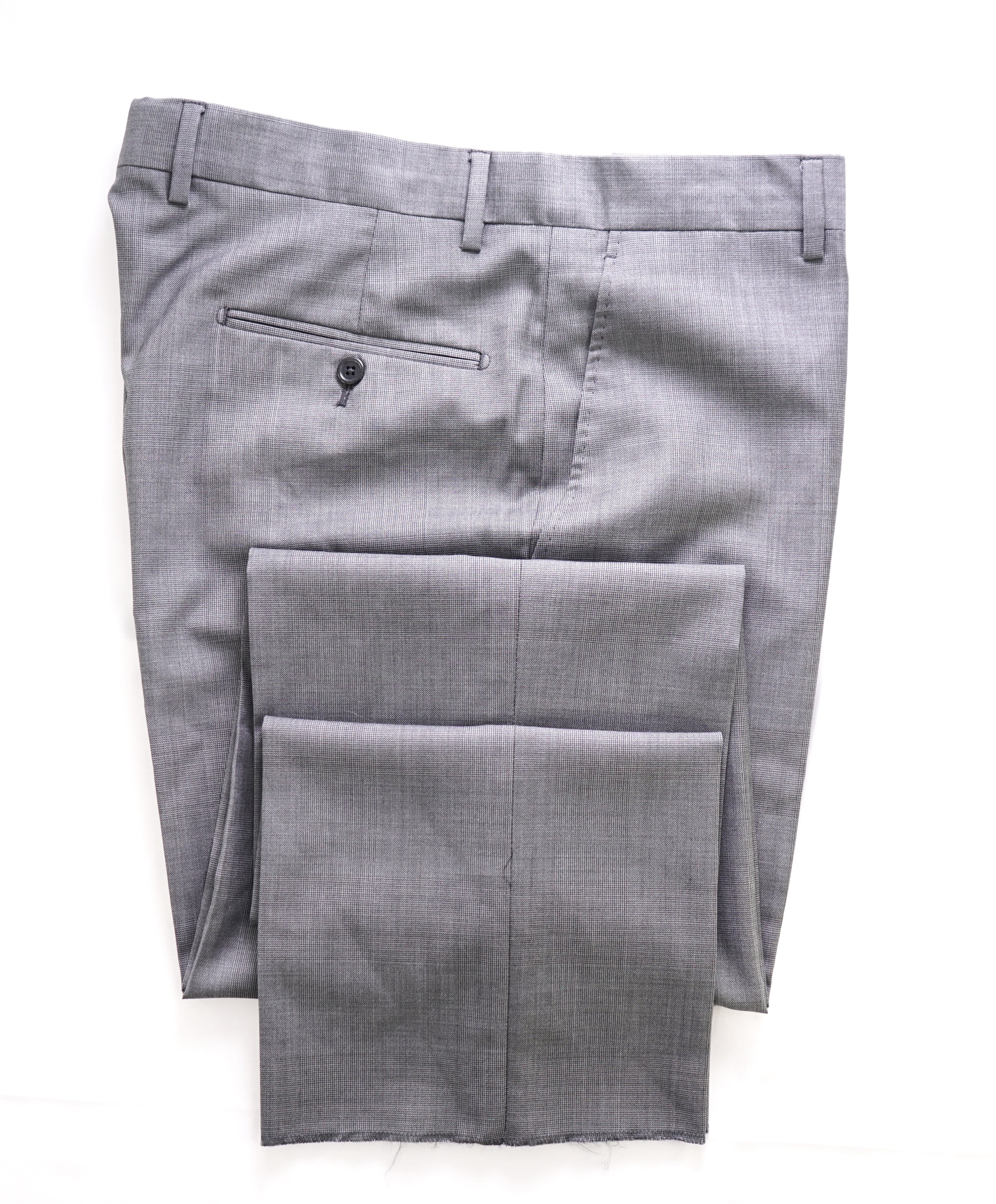 SAKS FIFTH AVE - Prince Of Wales Check MADE IN ITALY Flat Front Dress Pants - 36W