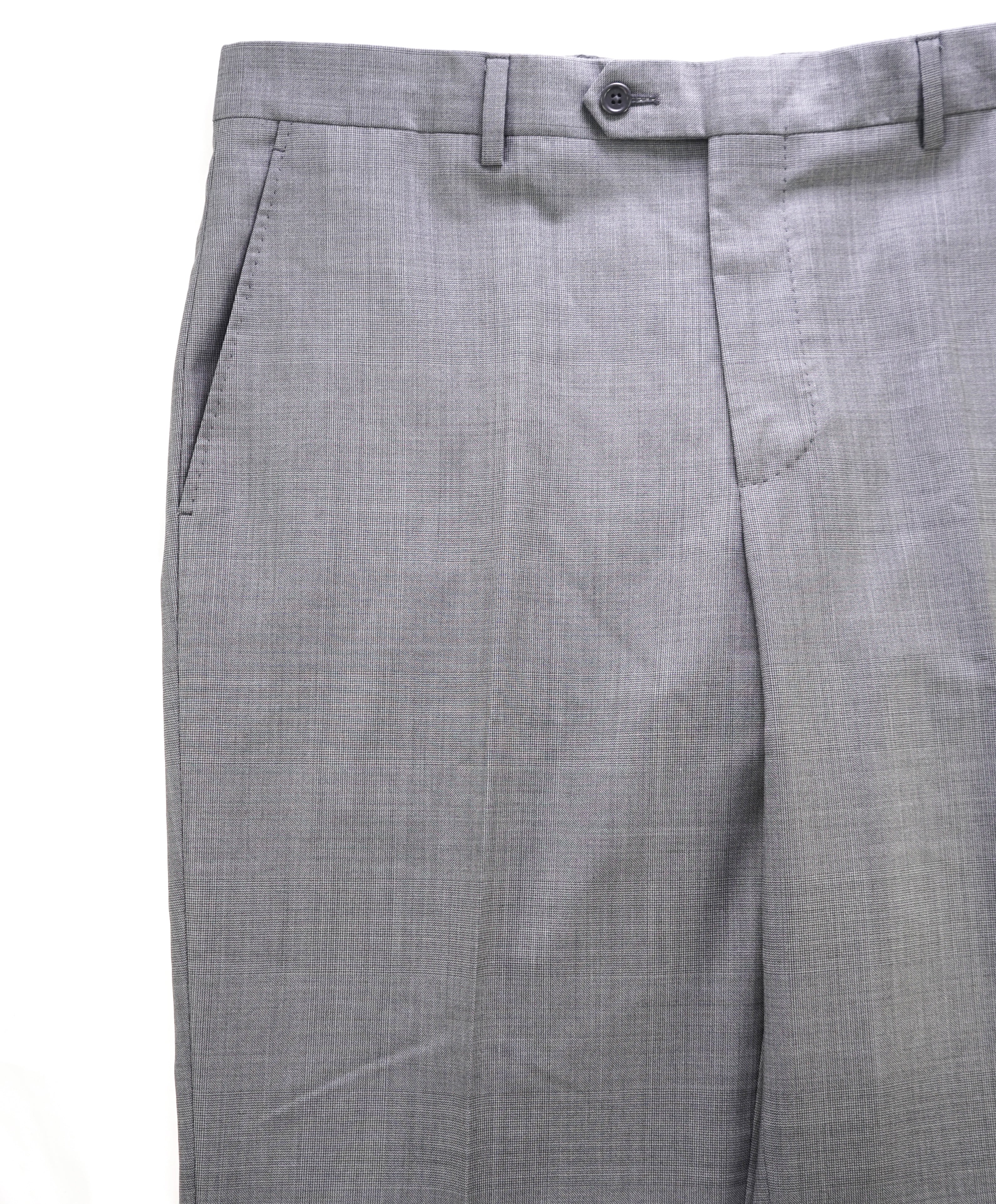 SAKS FIFTH AVE - Prince Of Wales Check MADE IN ITALY Flat Front Dress Pants - 36W