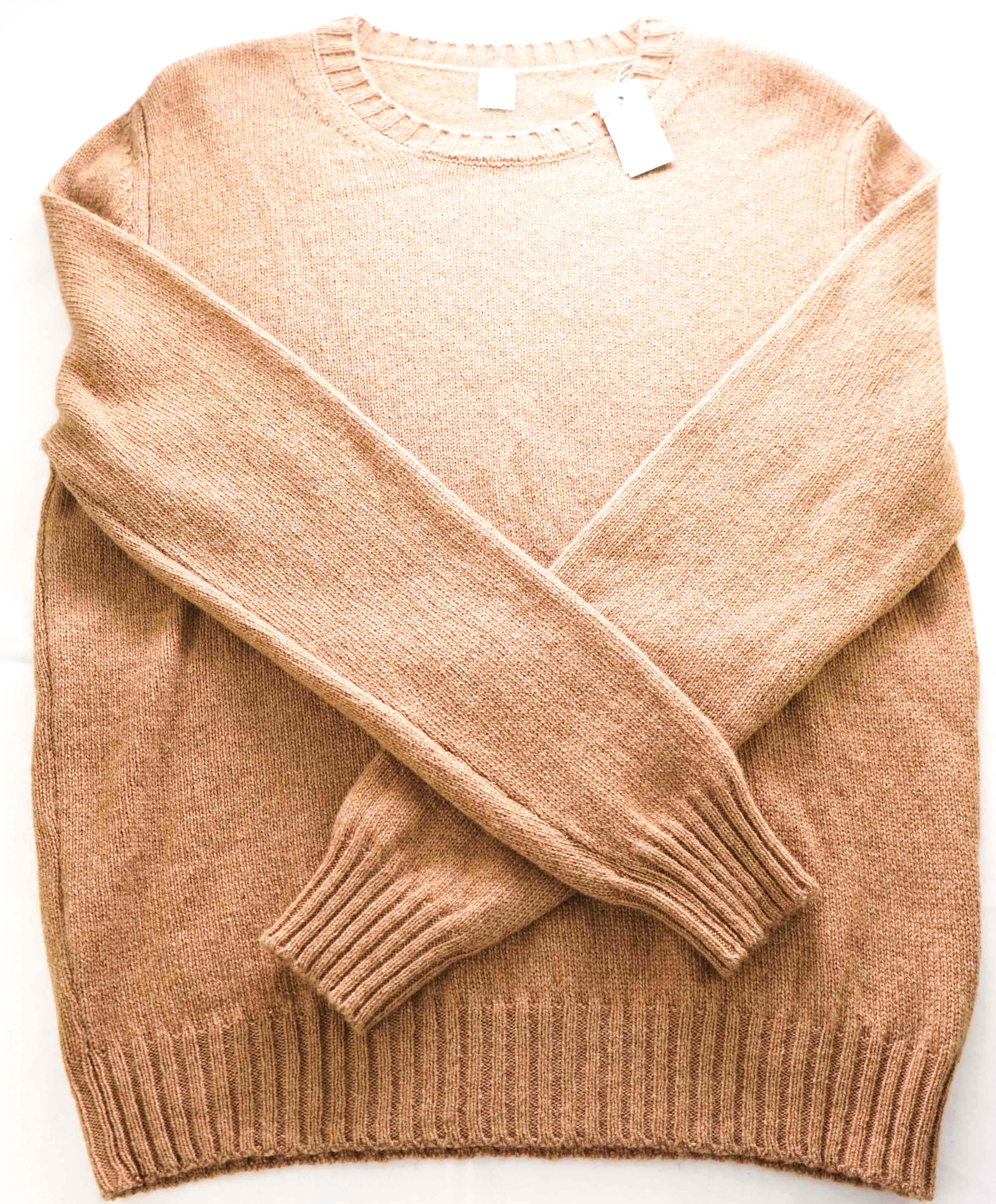 $545 ELEVENTY - *CAMEL HAIR* Brown Crewneck Sweater - XL