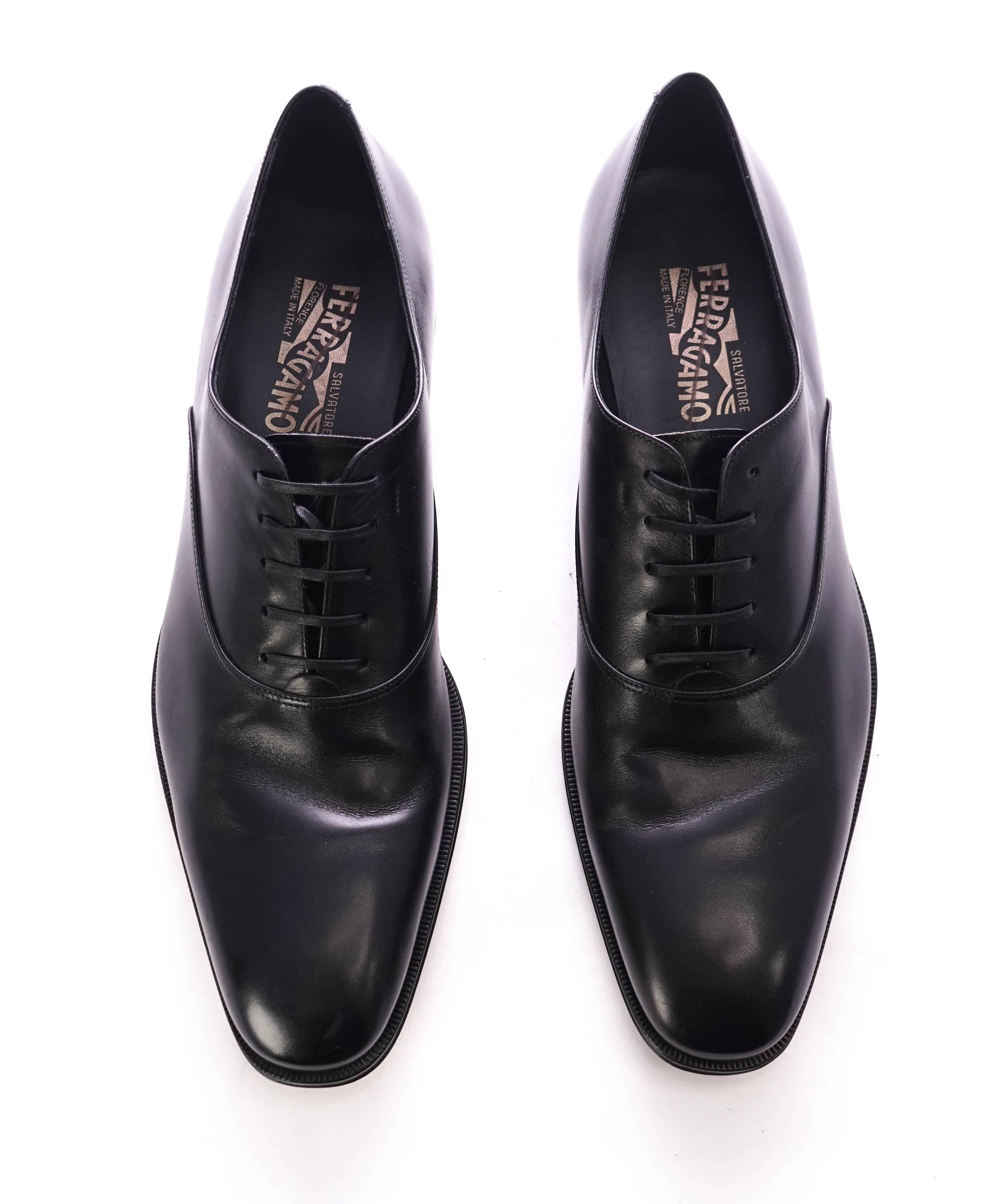 SALVATORE FERRAGAMO - “ Fedele” Black Oxford W Leather Sole - 12 B