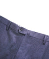 LORO PIANA - Blue Flannel Wool Flat Front Dress Pants - 38W (56EU)