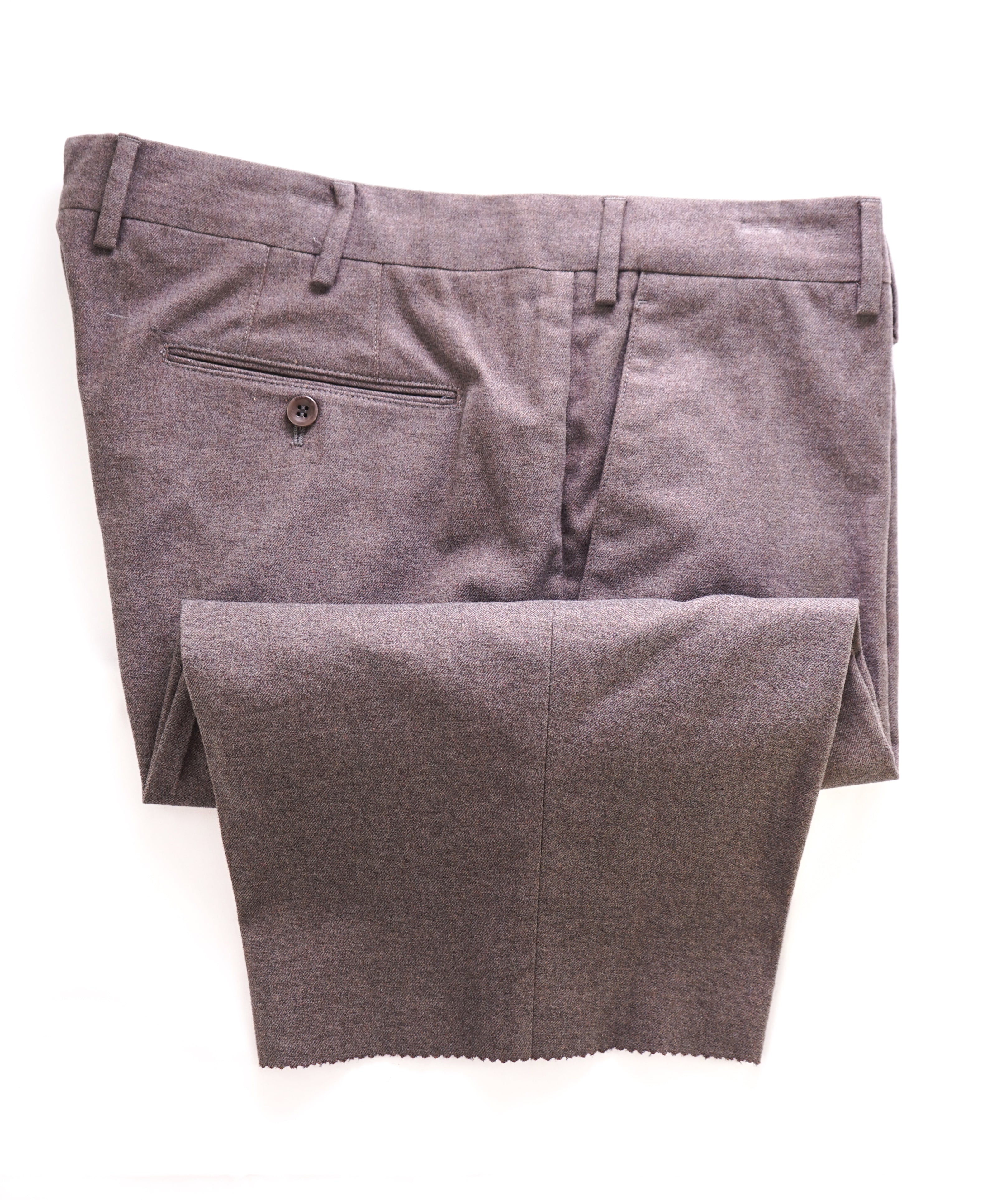 LORO PIANA - SOFT Coco Brown Cotton/Elastane Flat Front SHORTS - 37W (54EU)