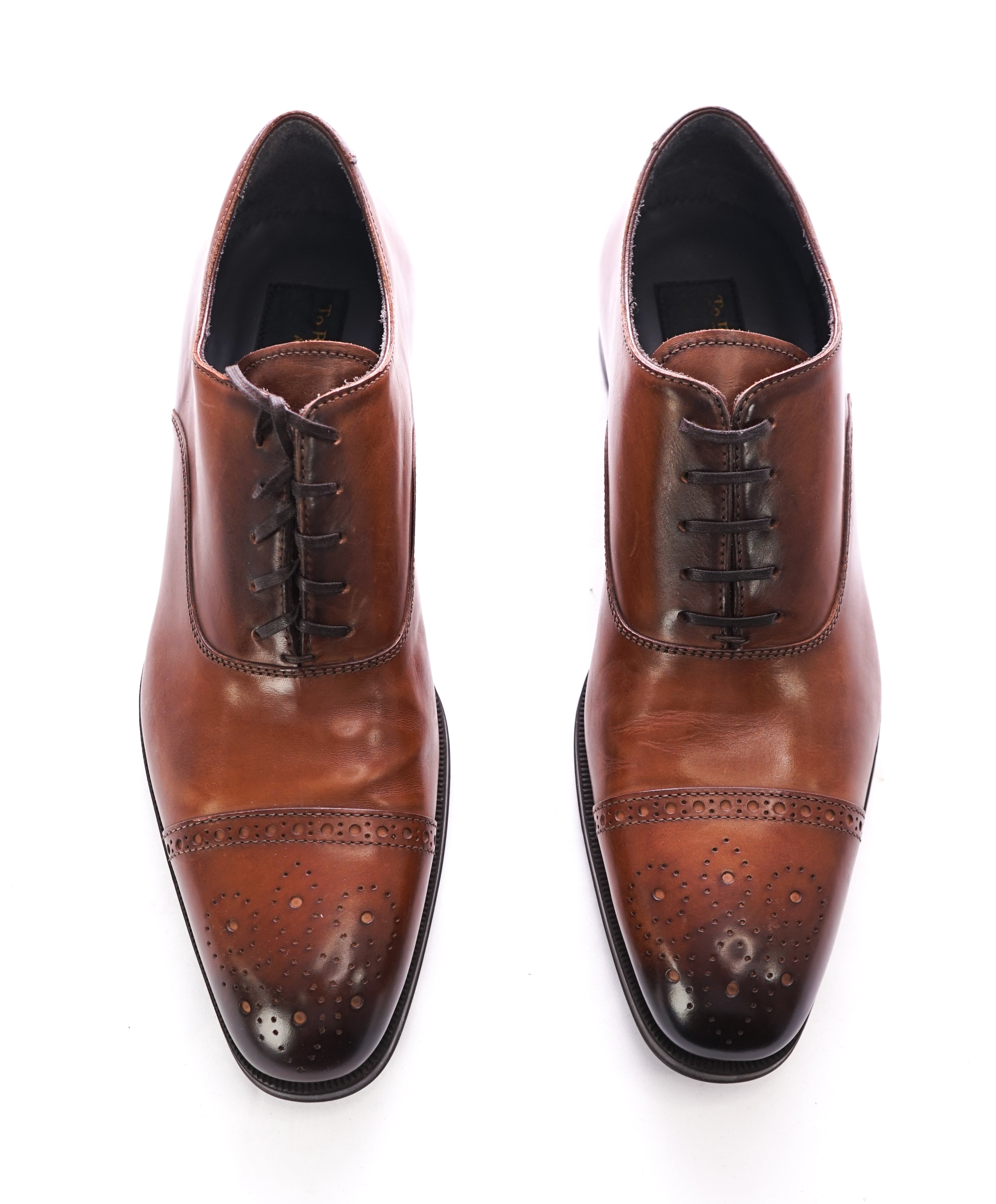 TO BOOT NEW YORK - Cap-Toe Brogue Oxford Brown W/ Slim Silhouette - 8