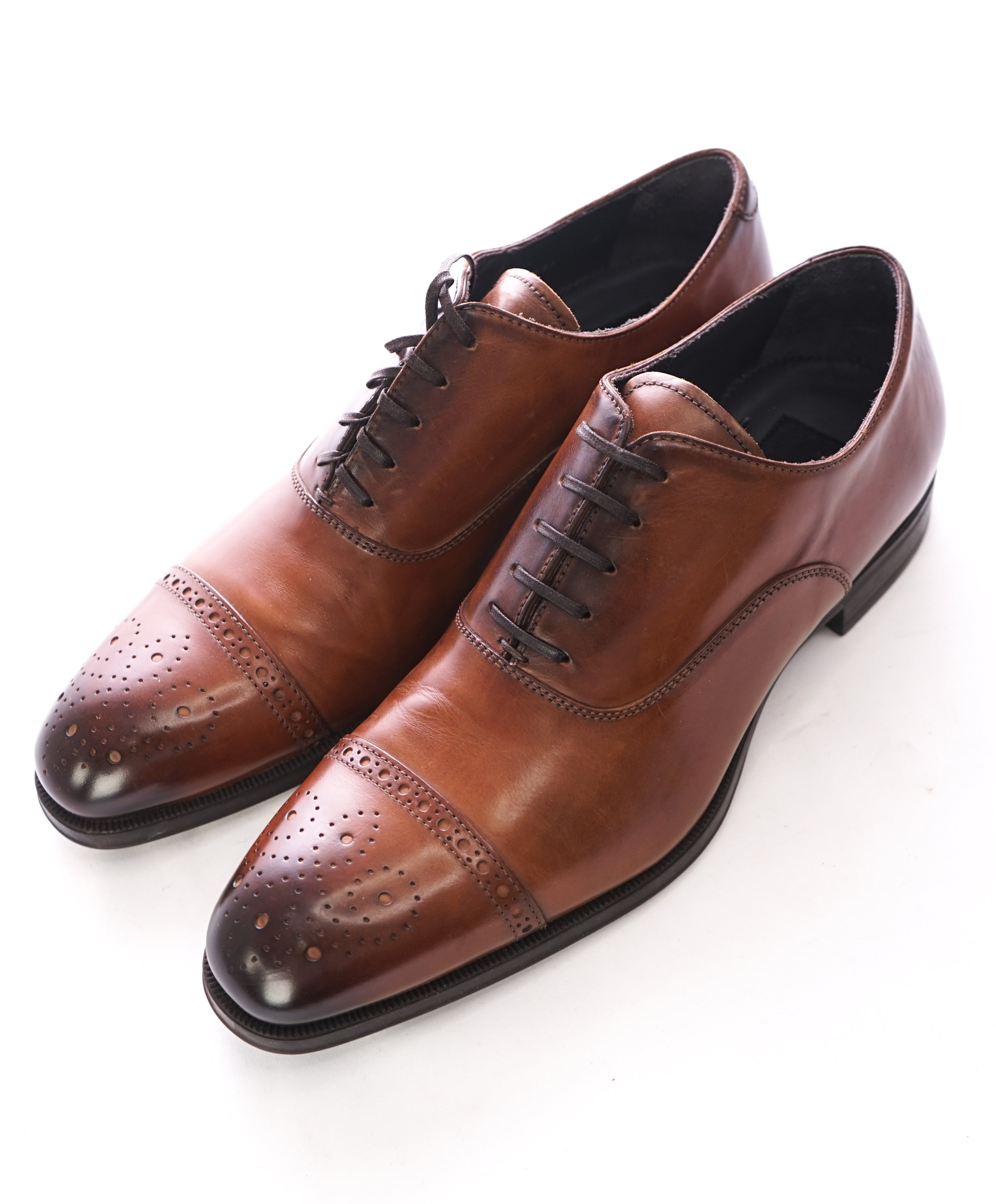 TO BOOT NEW YORK - Cap-Toe Brogue Oxford Brown W/ Slim Silhouette - 8