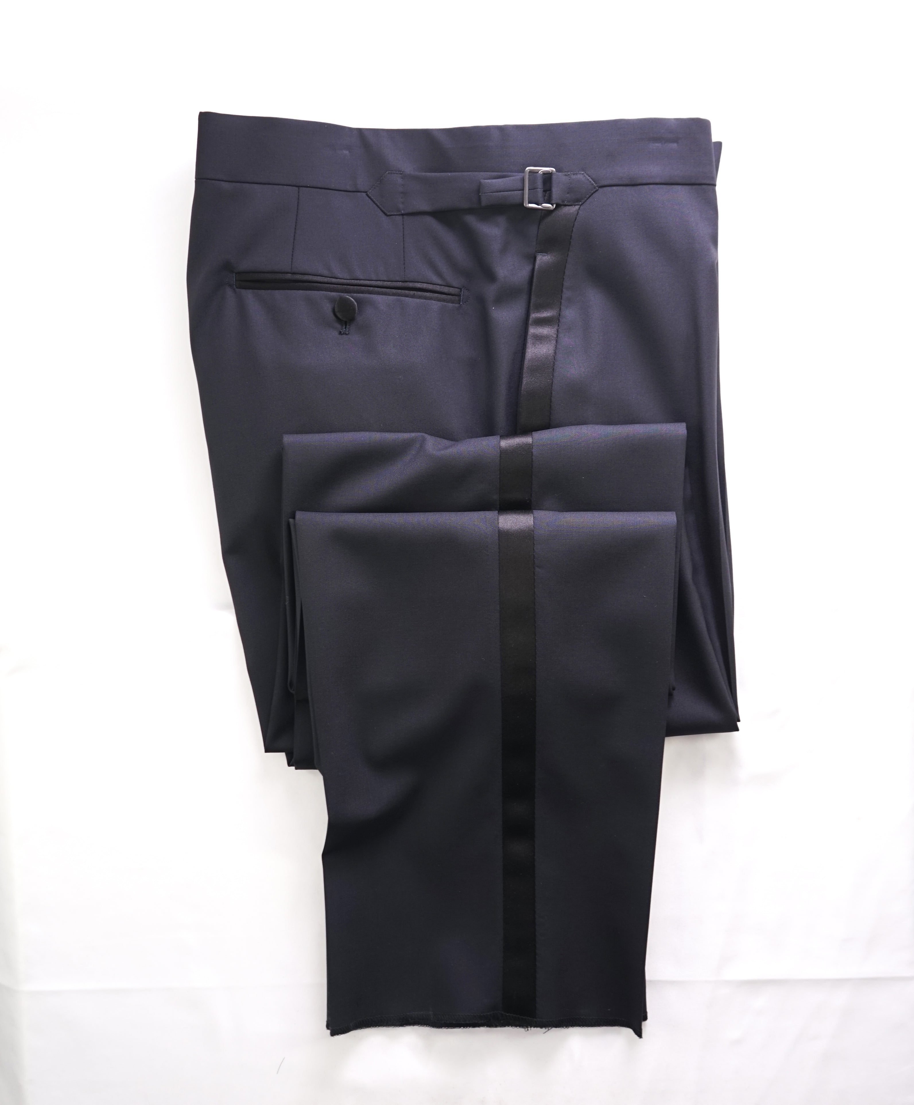 TOM FORD - PREMIUM Black Tuxedo Dinner Wool Dress Pants - 33W (50EU)