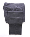 HUGO BOSS - Charcoal MicroSrtripe “Inwood2/Winfield2” Flat Front Dress Pants - 33W