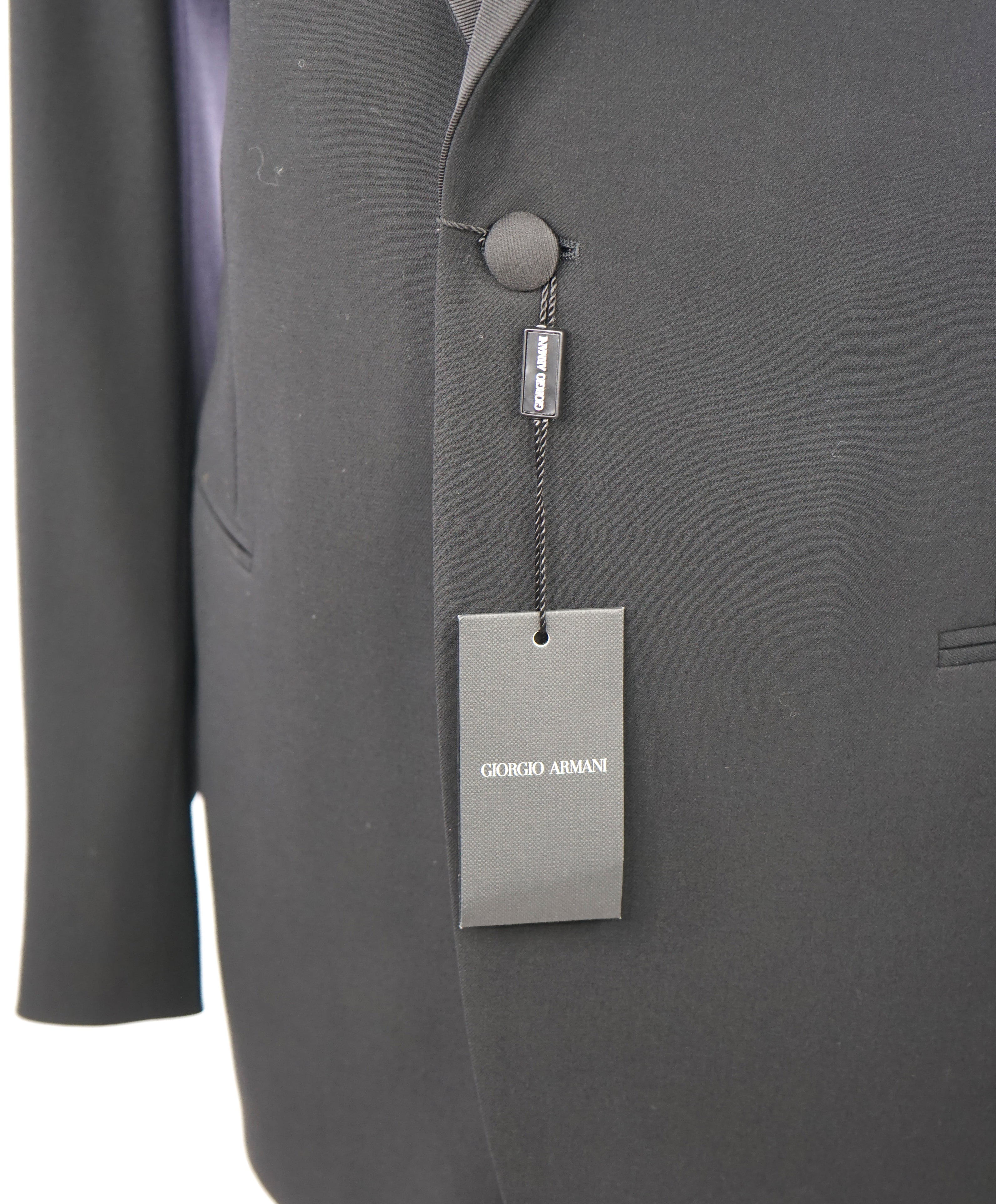 GIORGIO ARMANI - "SOHO" Black SILK LINED Peak Lapel Tuxedo - 46R