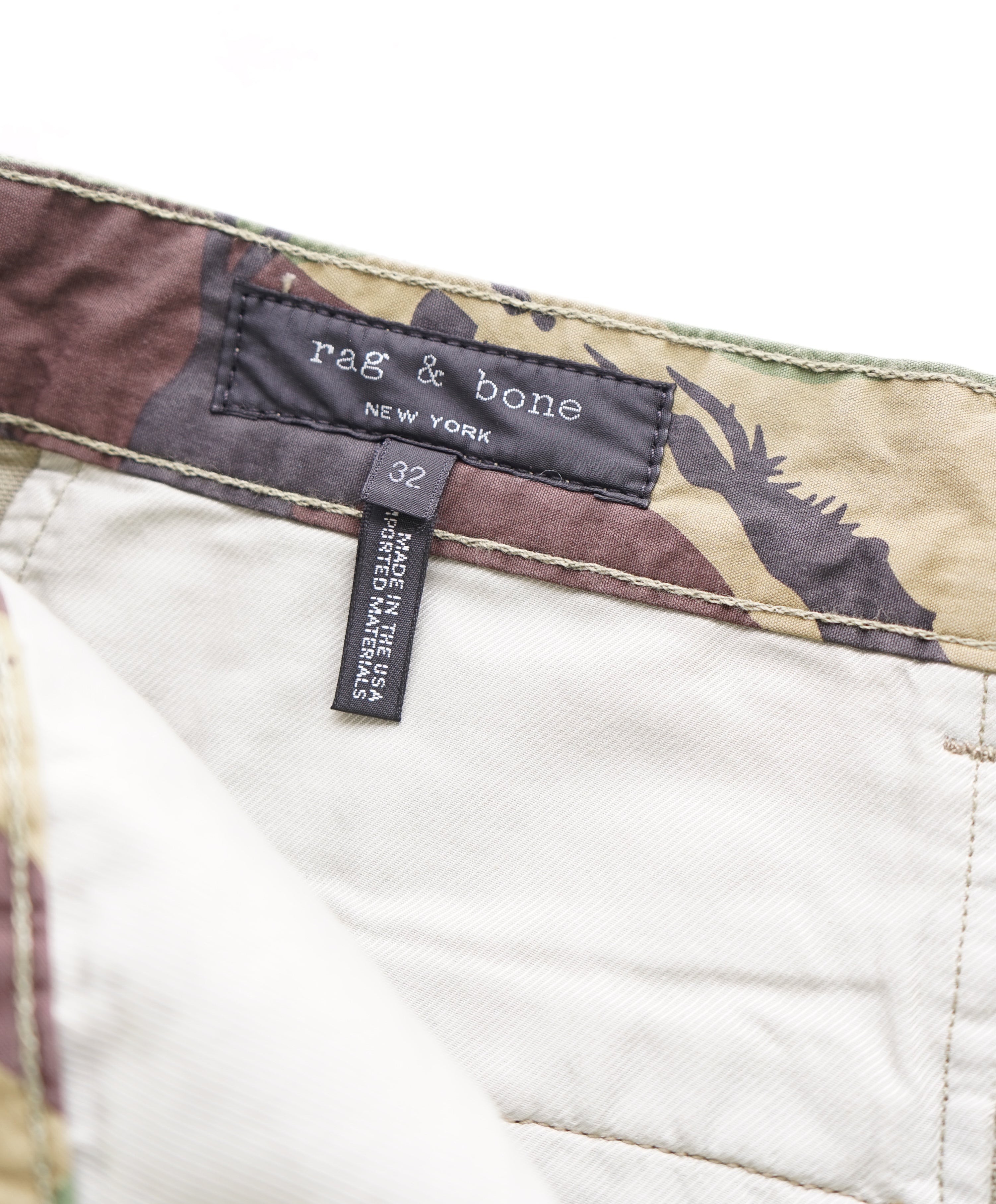 RAG & BONE - Cotton Khaki Pants W Logo & Button Fly - 32W