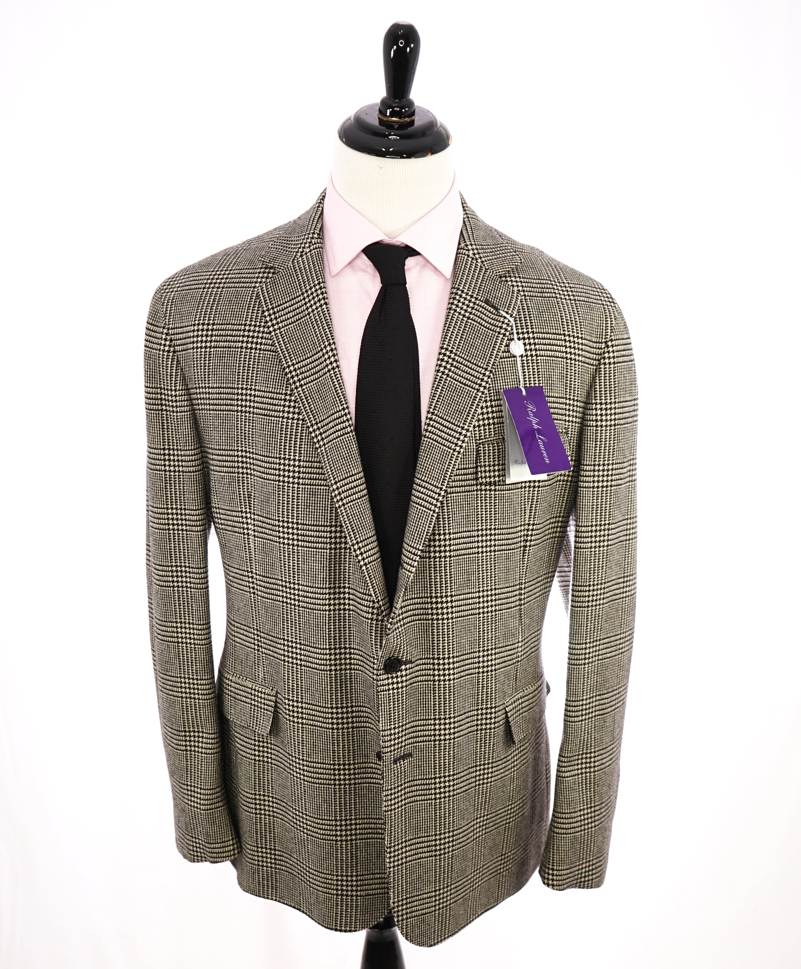 RALPH LAUREN PURPLE LABEL - GLENPLAID Unstructured HAND MADE Suit - 48R