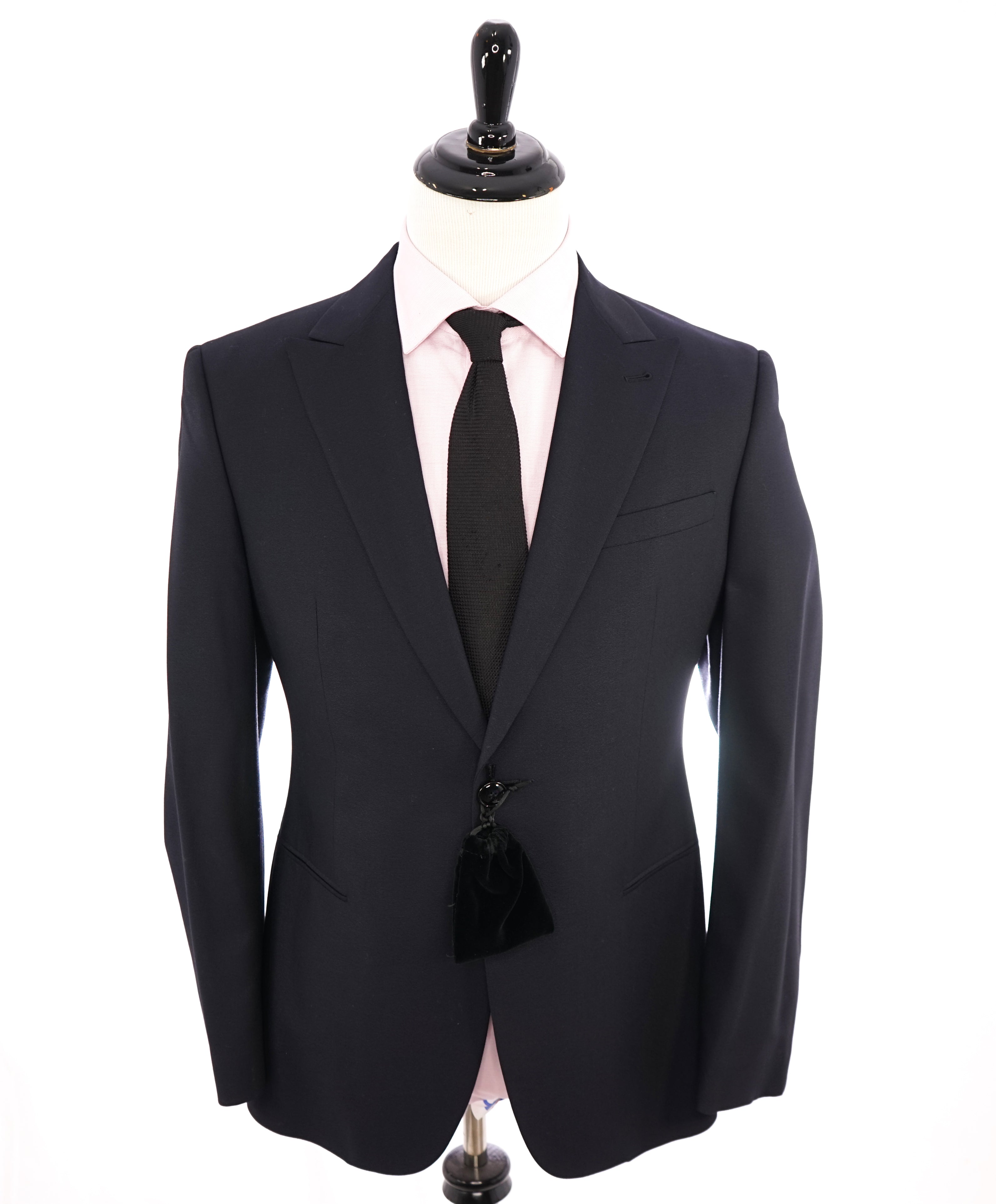 GIORGIO ARMANI - "TAYLOR" Textured Blue Peak Lapel Power Suit - 40R