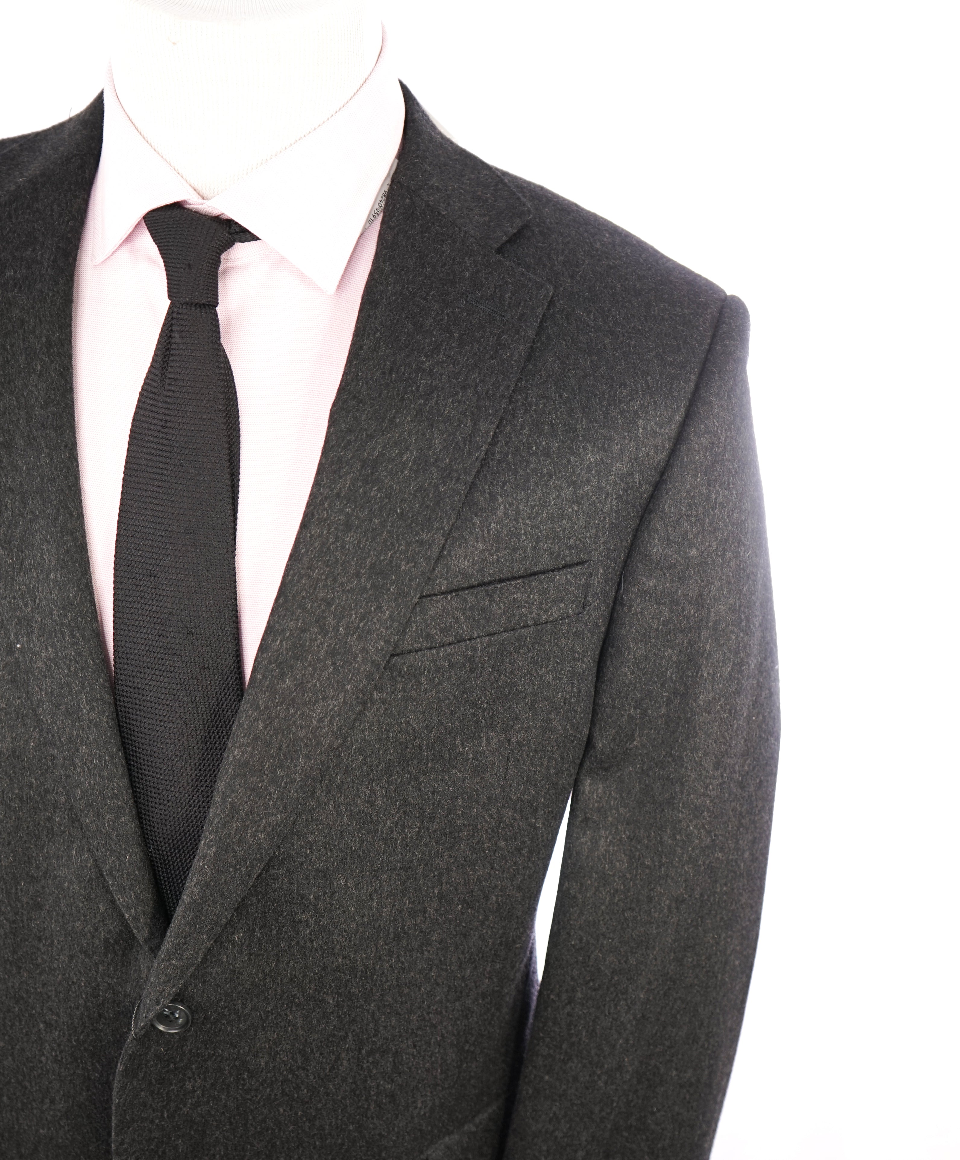 SAKS FIFTH AVENUE - "BLACK LABEL" Slim Fit 100% Cashmere Gray Blazer- 46L