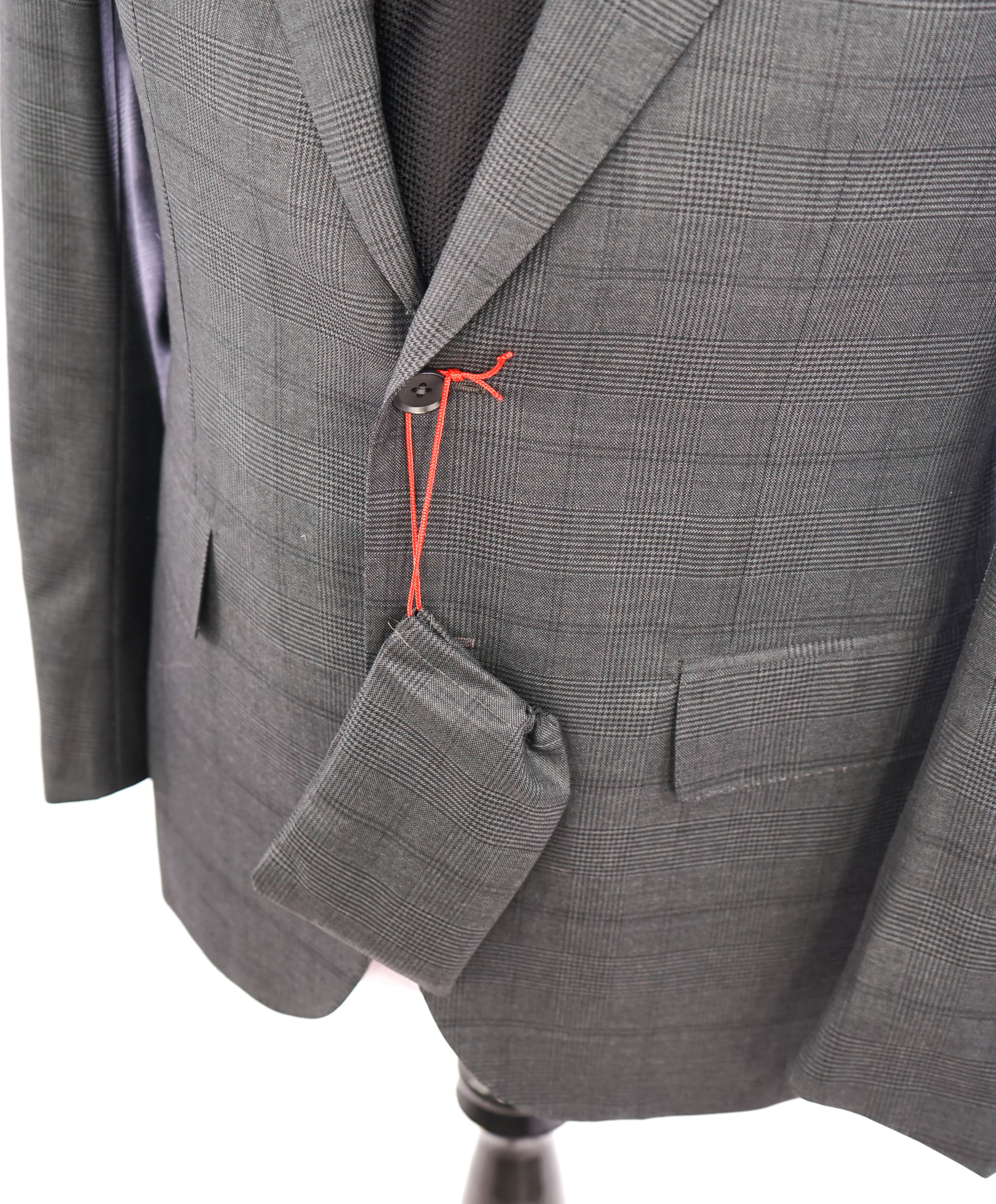 ISAIA - Prince of Wales Gray "BASE SANITA" LOGO *Custom 1/1* SLIM Suit - 38R