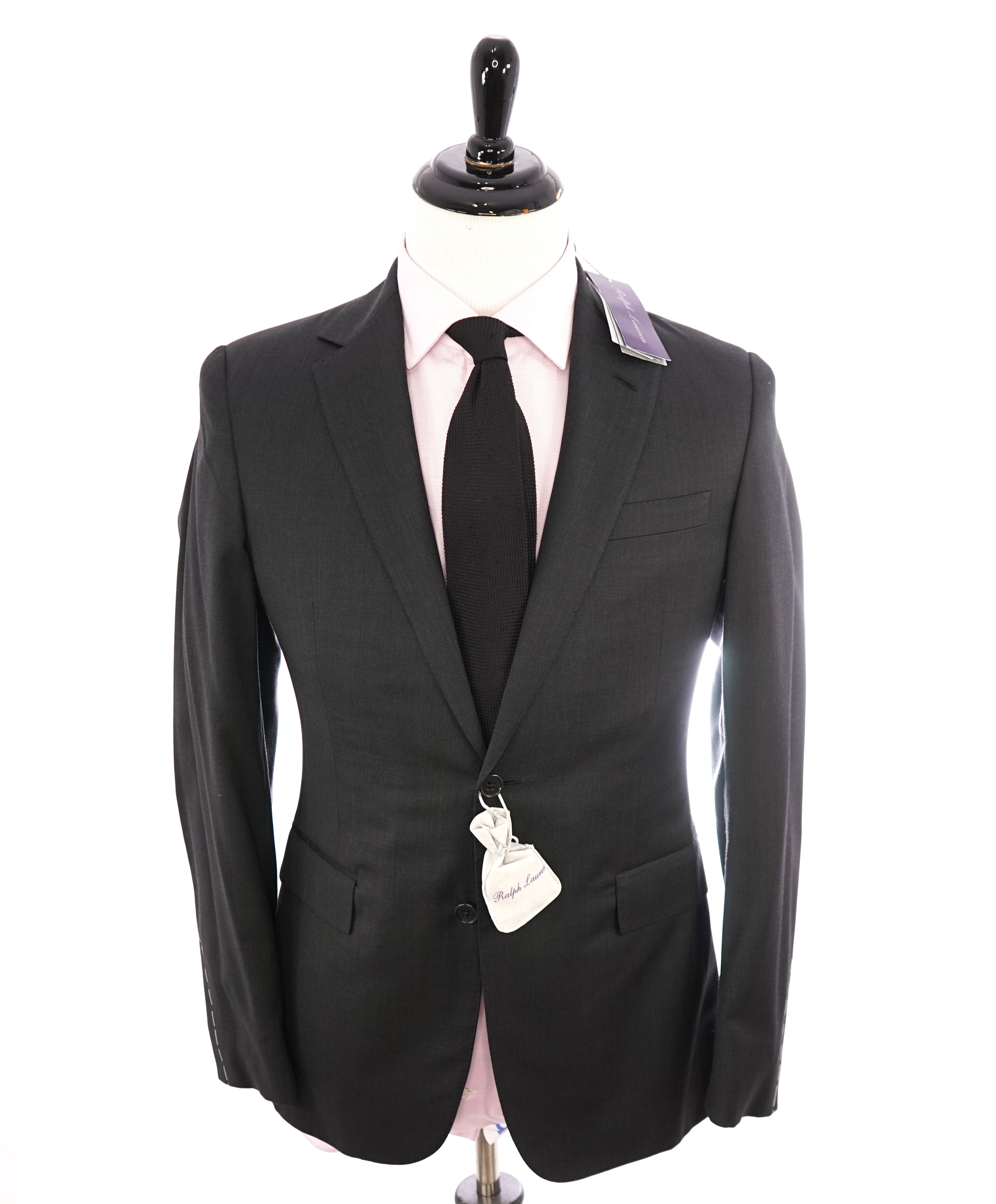 RALPH LAUREN PURPLE LABEL - Closet Staple Charcoal 2-Button Suit - 38R