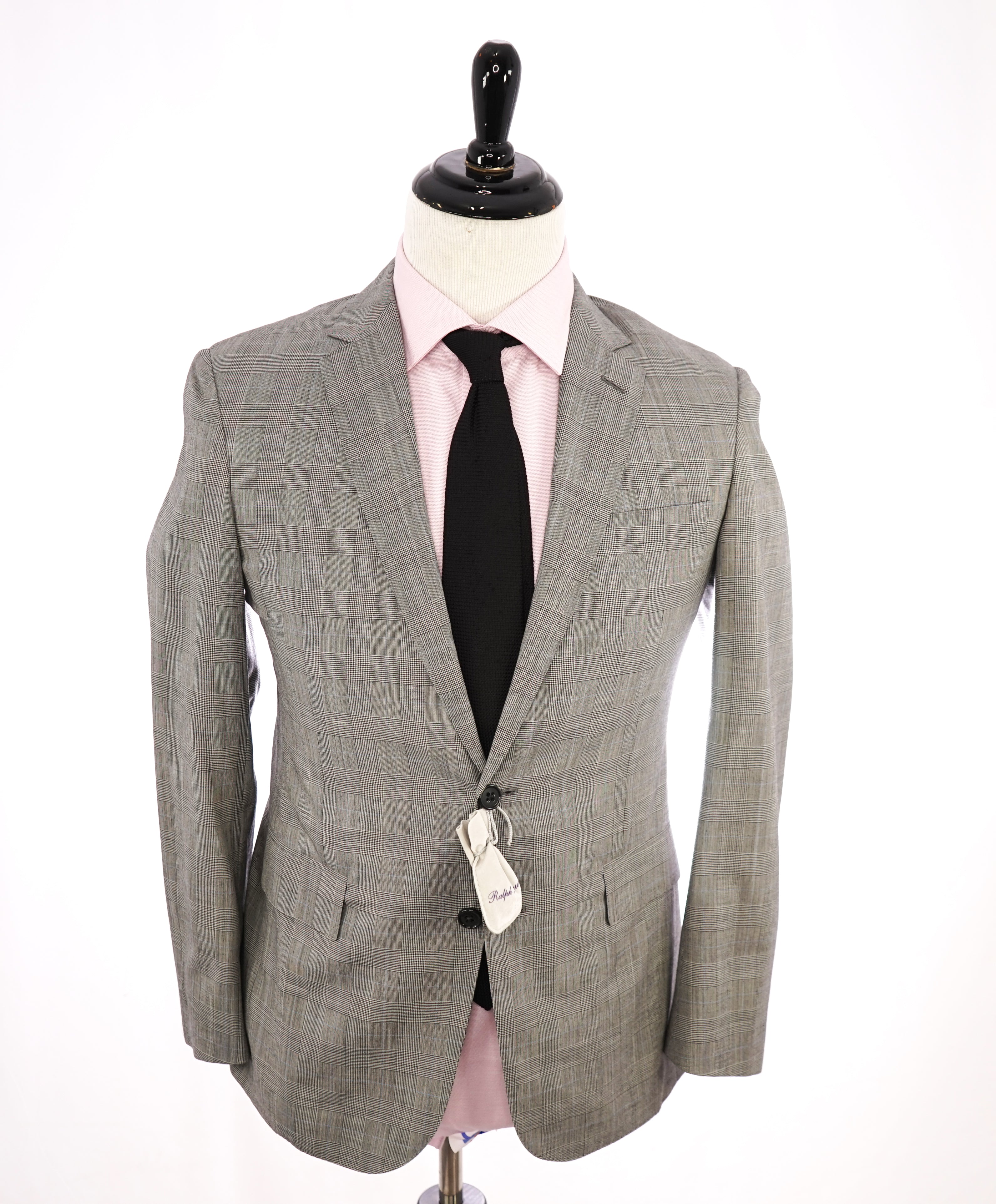 RALPH LAUREN PURPLE LABEL - "NIGEL" Prince of Wales Check 2-Button SLIM Suit - 38R