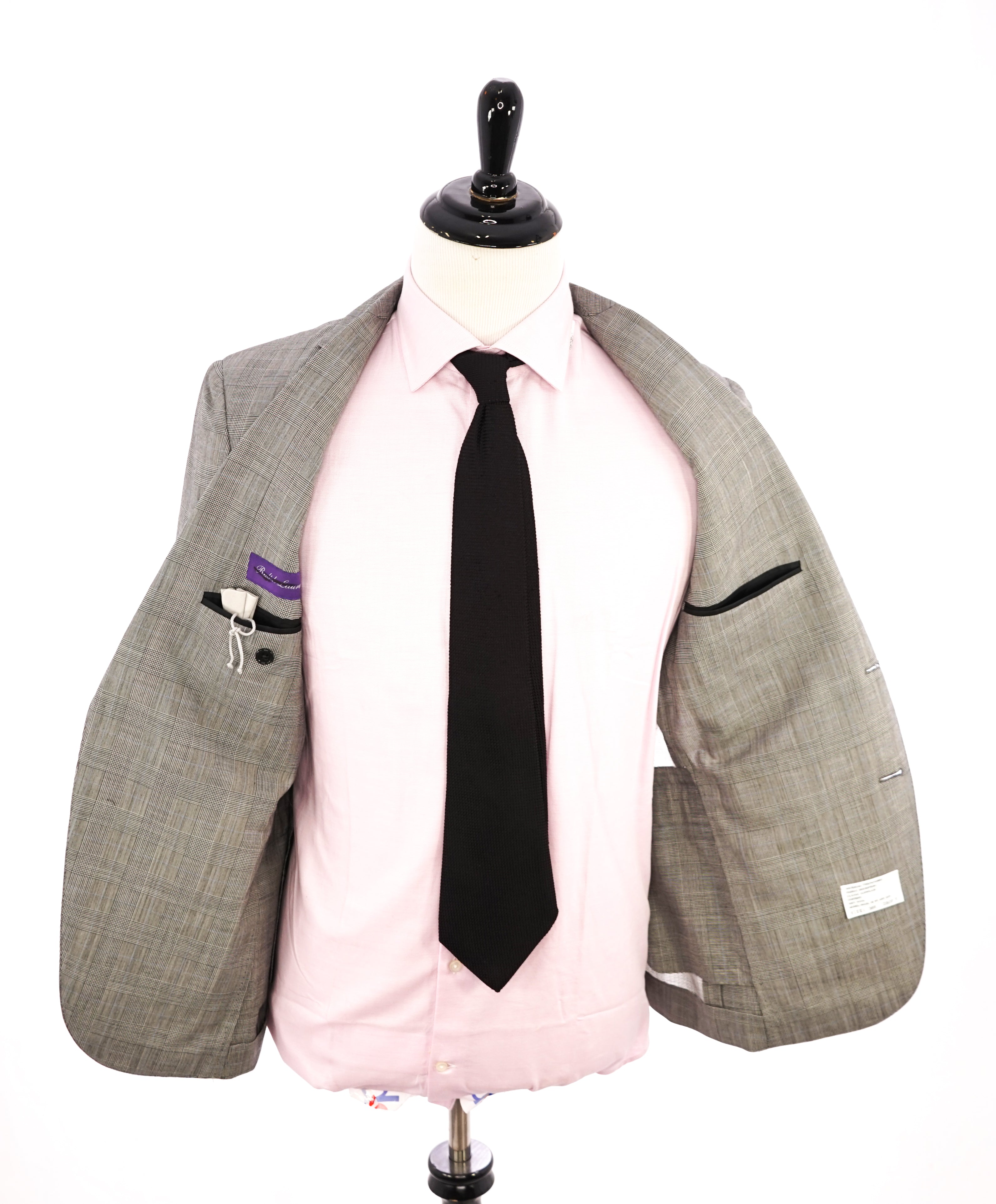 RALPH LAUREN PURPLE LABEL - "NIGEL" Prince of Wales Check 2-Button SLIM Suit - 38R