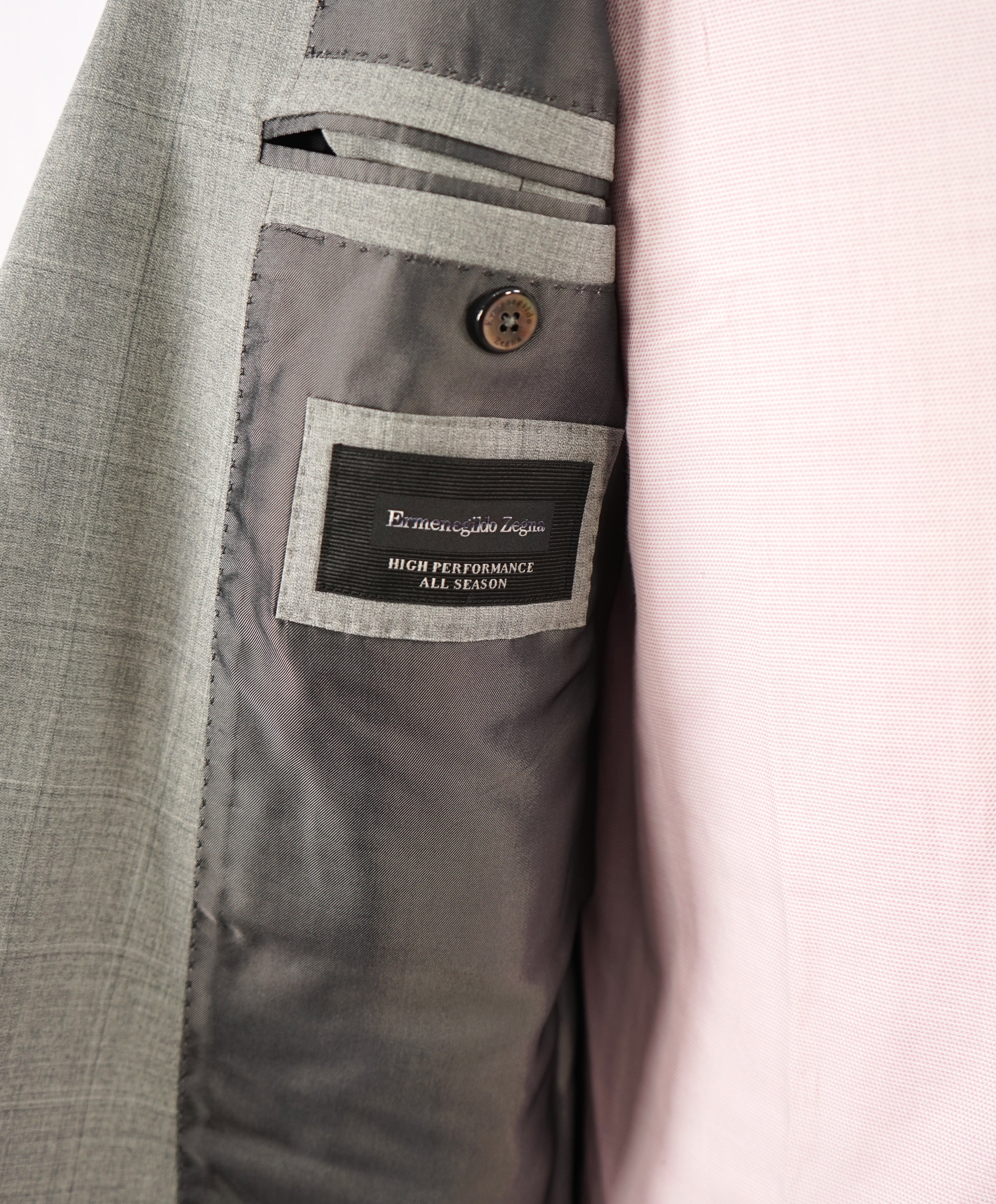 ERMENEGILDO ZEGNA -“HIGH PERFORMANCE ALL SEASON" Gray Check Suit - 42S