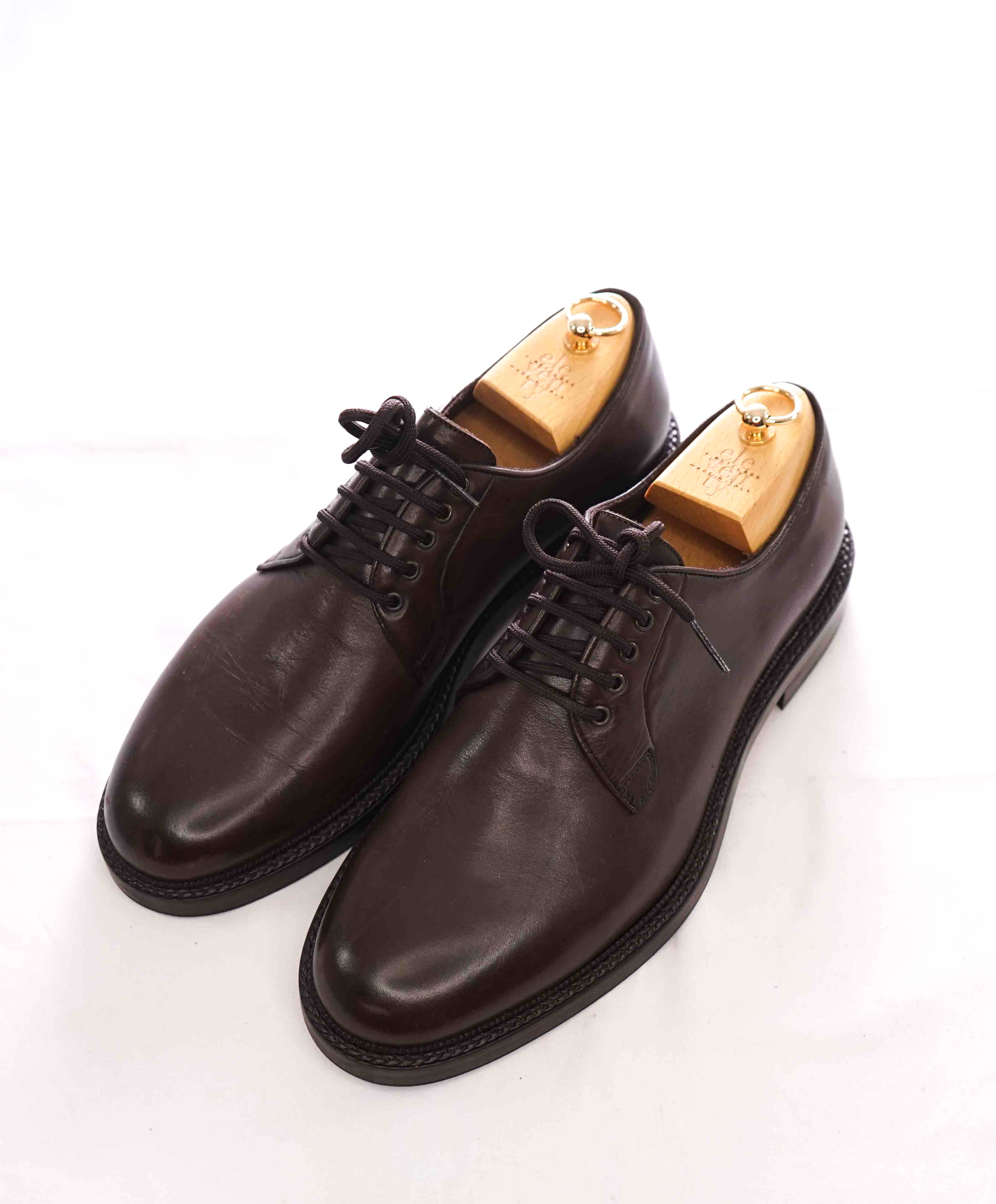 $595 ELEVENTY - Brown Derby Brunello Dress Shoes W Shoe Trees - 10 US (43EU)