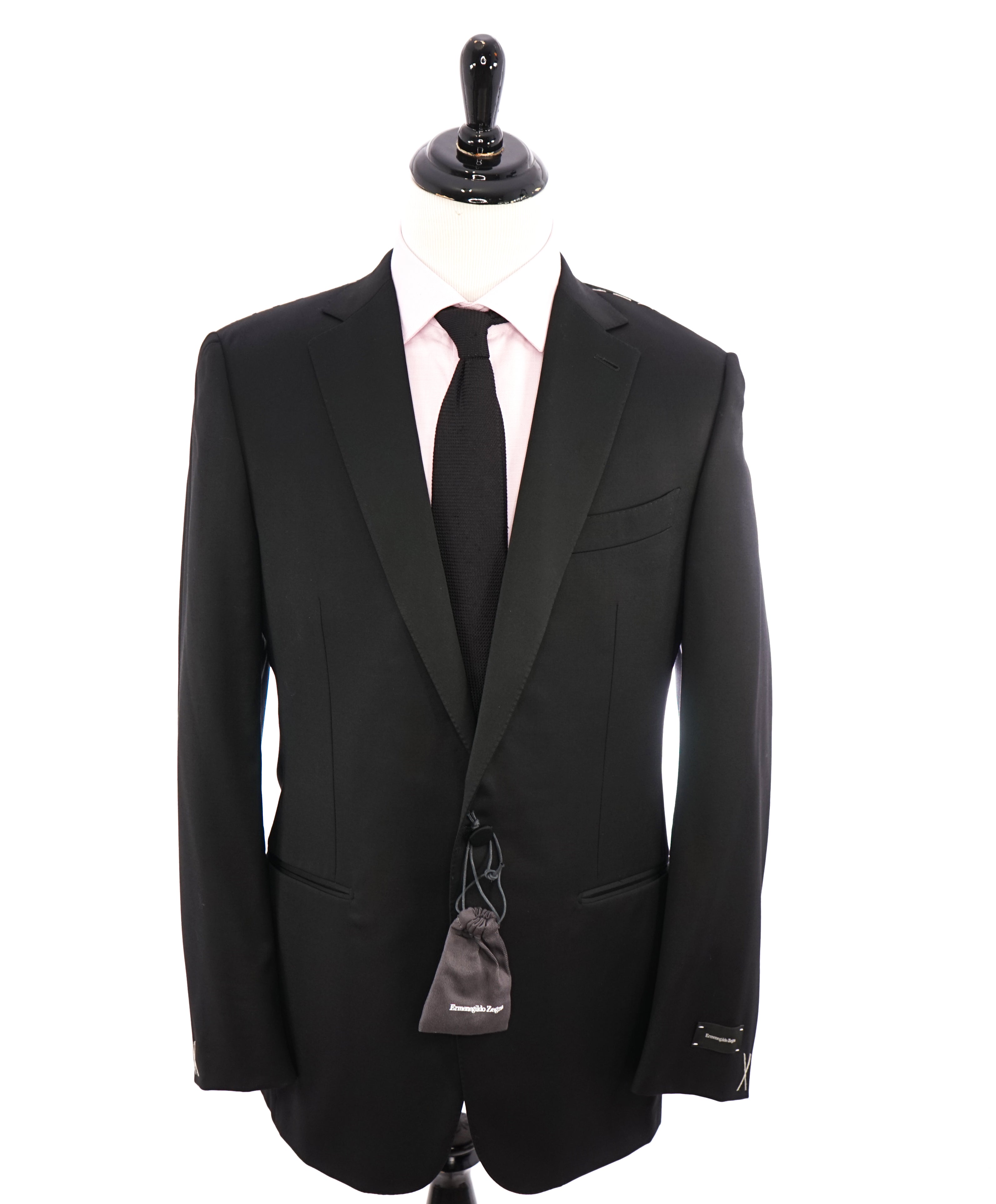 ERMENEGILDO ZEGNA -"MULTISEASON MILA" Notch Lapel Black Tuxedo - 40L