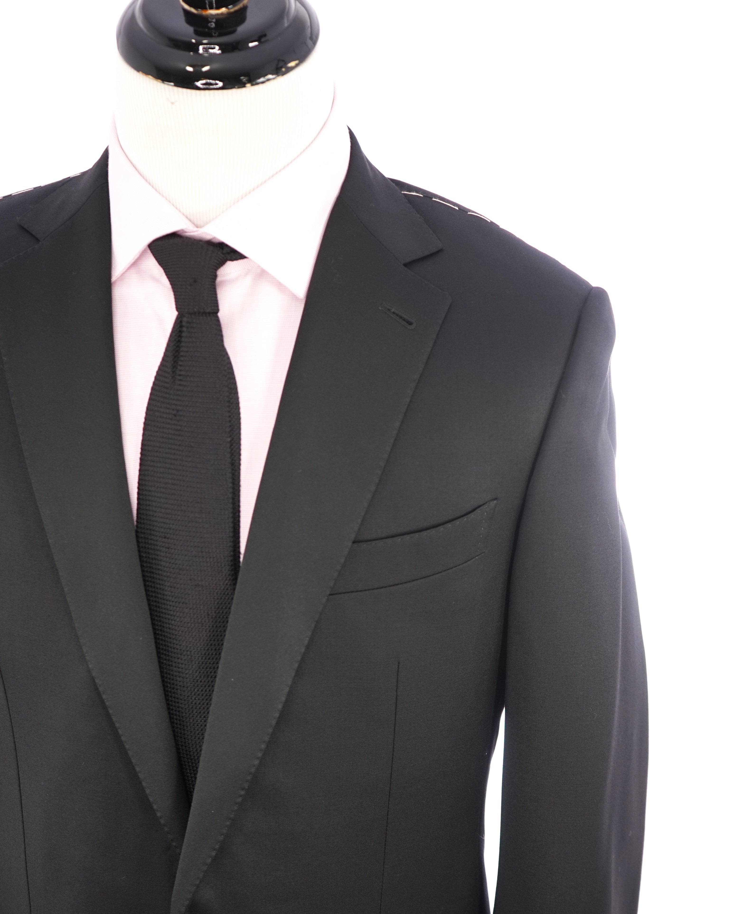 ERMENEGILDO ZEGNA -"MULTISEASON MILA" Notch Lapel Black Tuxedo - 40L