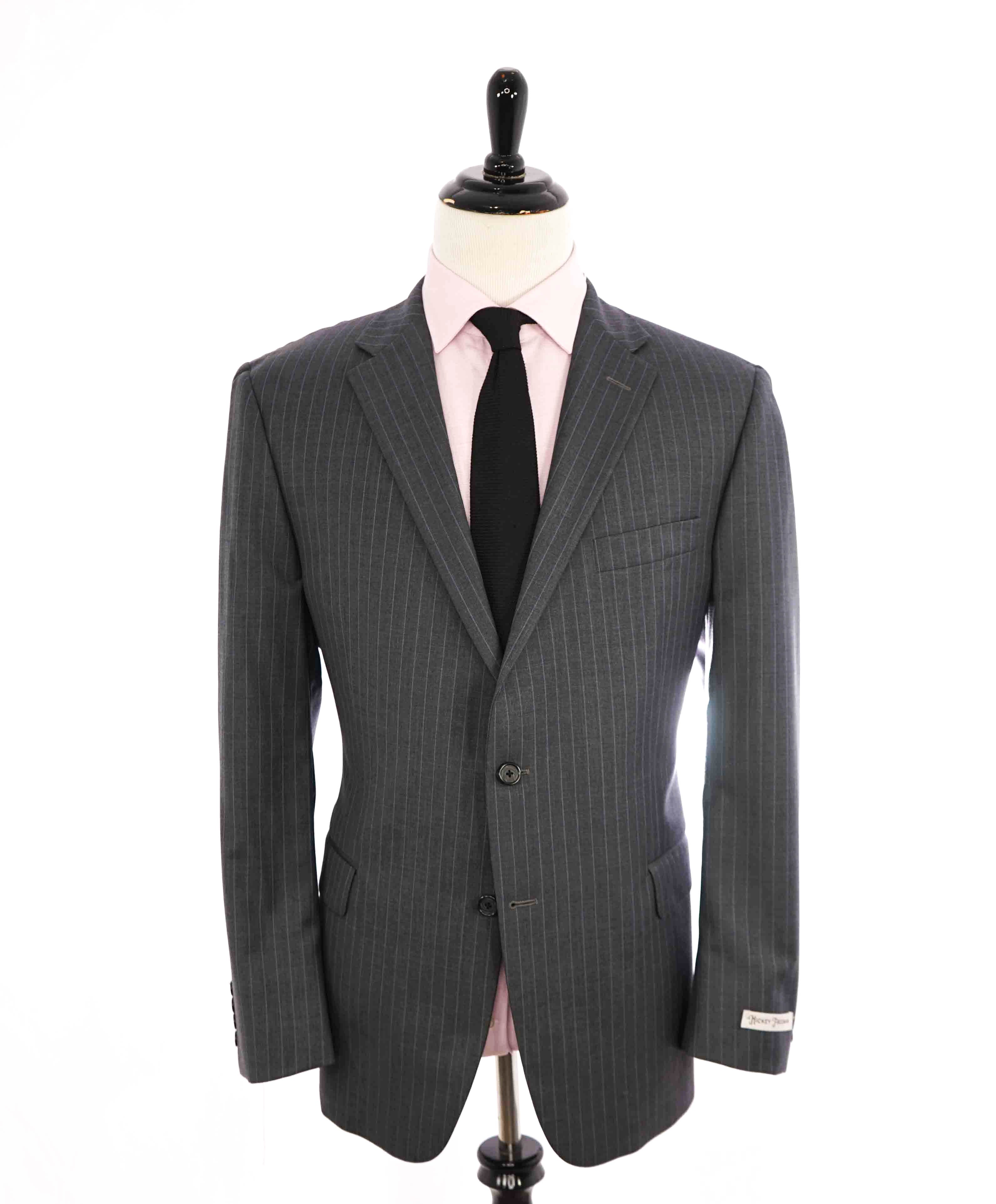 $1,295 HICKEY FREEMAN - Gray Blue Textured "Milburn ii" Blazer - 46R