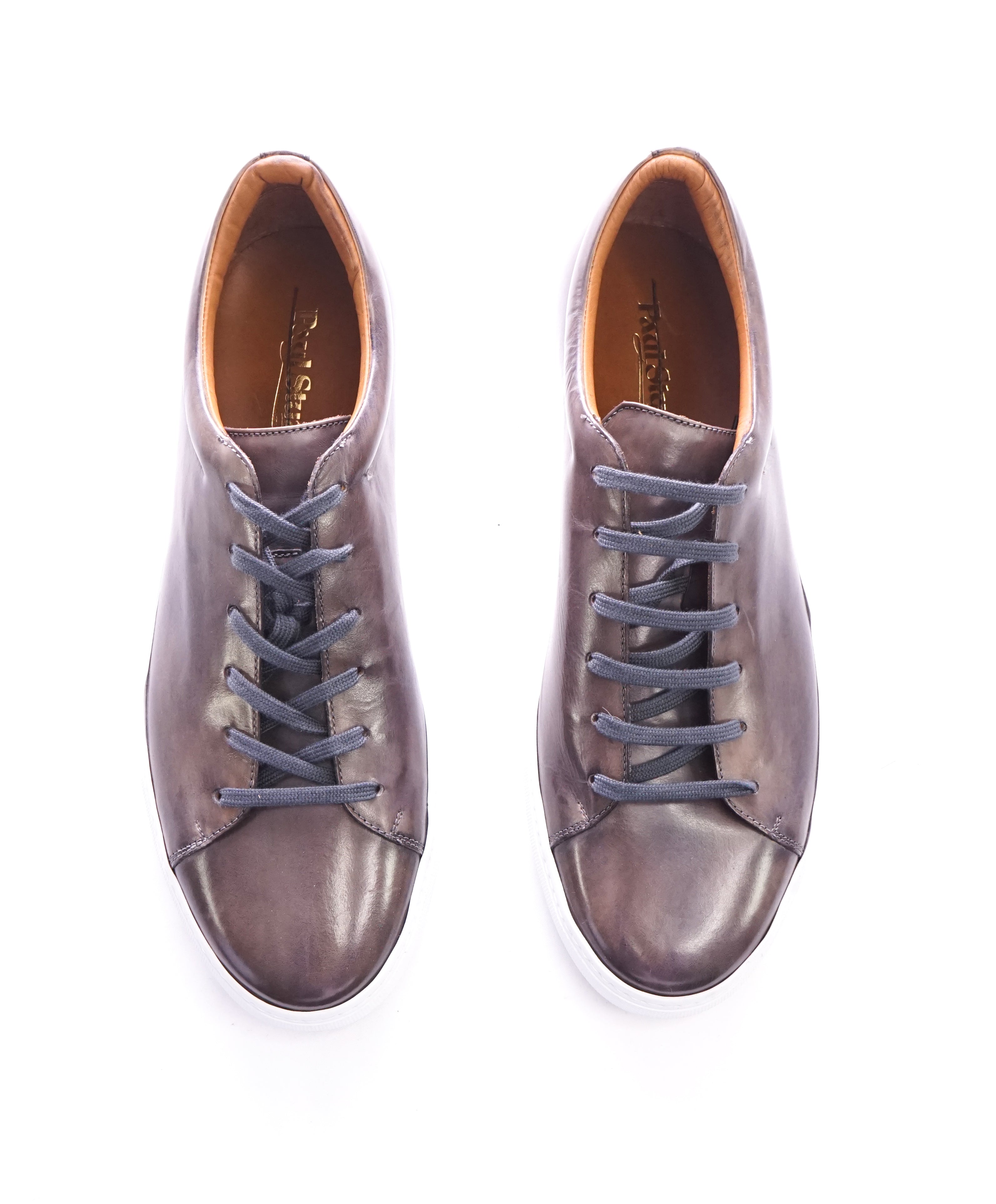 PAUL STUART - HAND MADE IN ITALY Patina Premium Leather Sneakers - 10.5