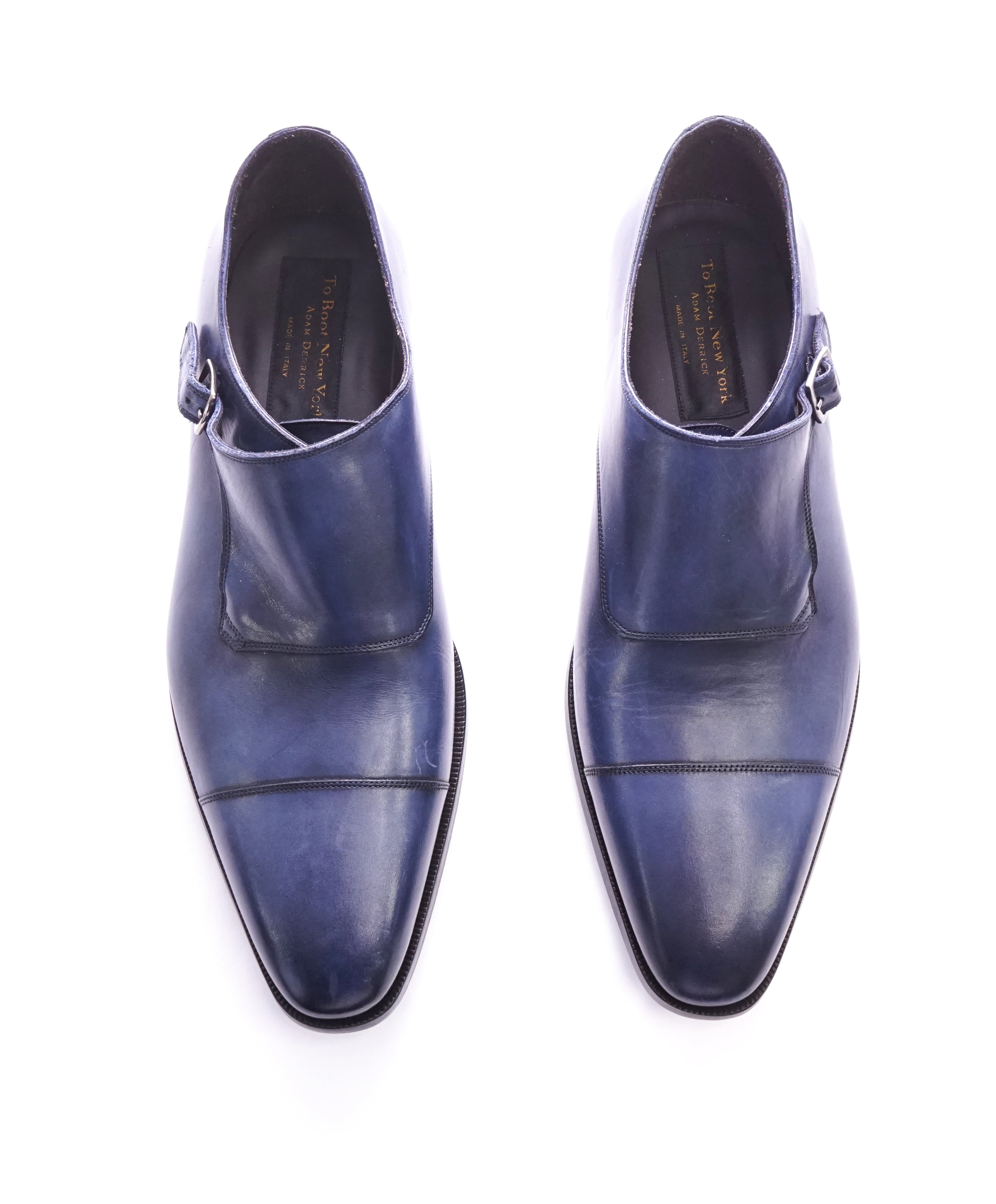 TO BOOT NEW YORK - Fly Away Single Monk Strap Blue Loafers - 11.5