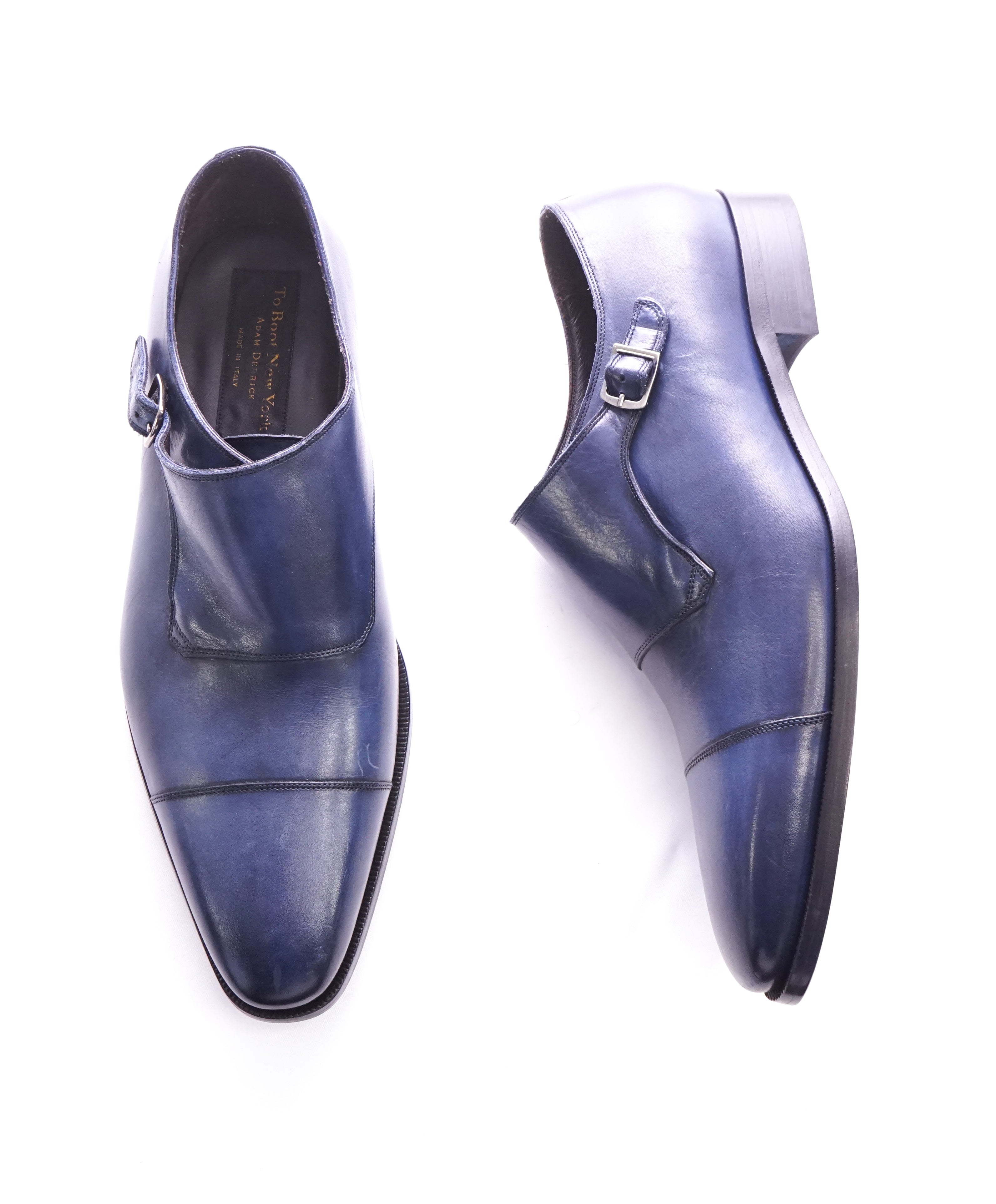 TO BOOT NEW YORK - Fly Away Single Monk Strap Blue Loafers - 11.5