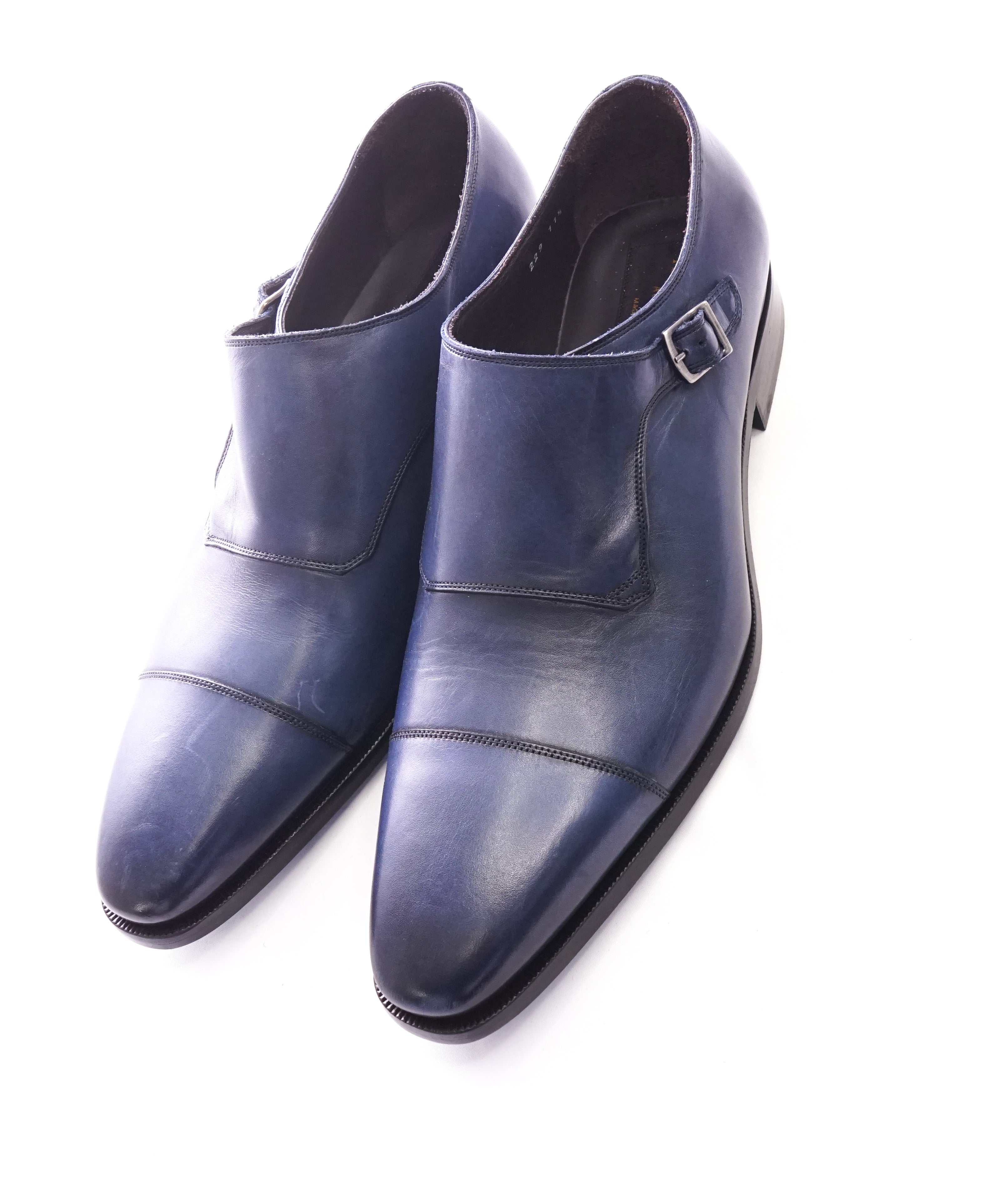 TO BOOT NEW YORK - Fly Away Single Monk Strap Blue Loafers - 11.5