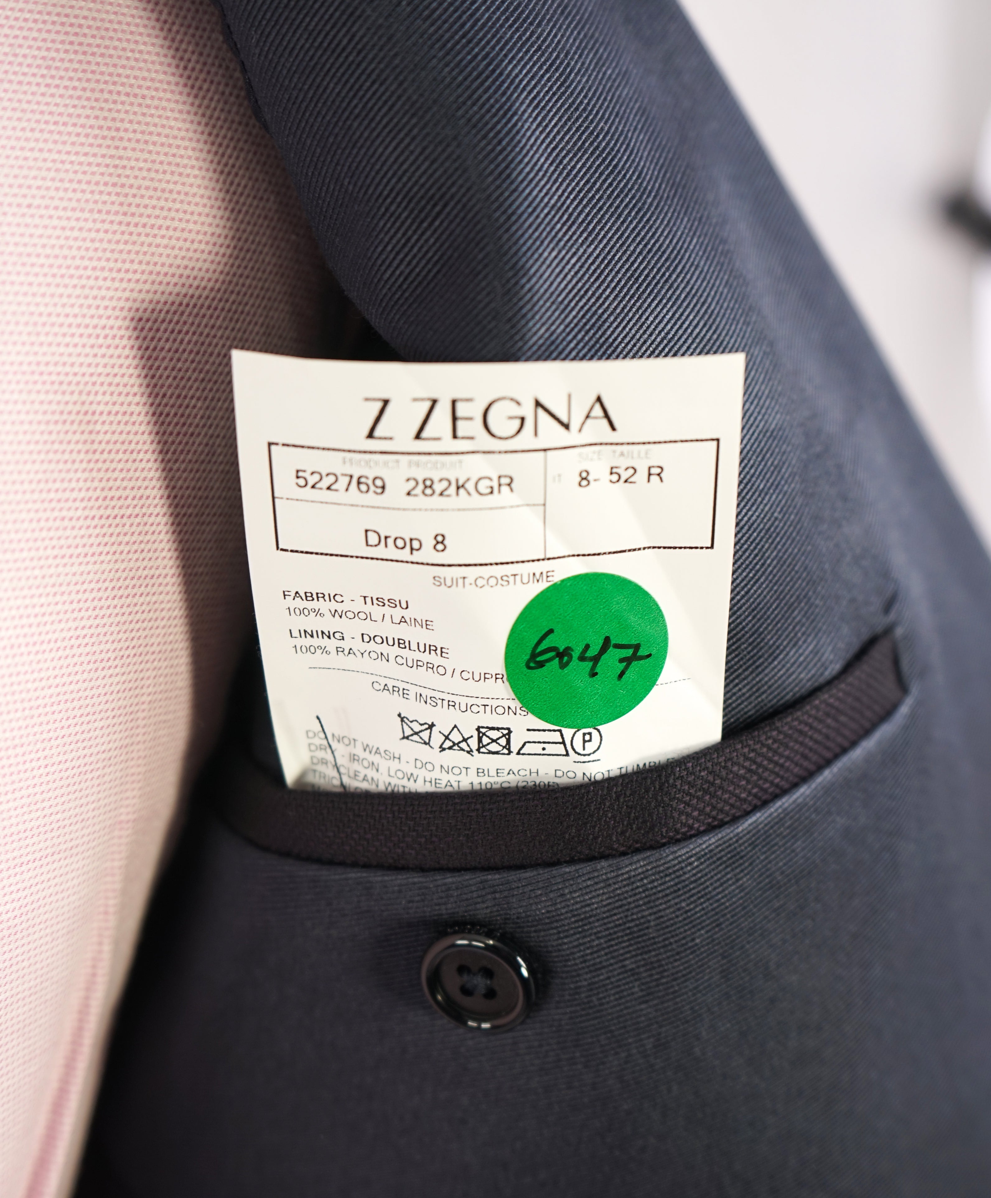 Z ZEGNA - Eggplant Purple Peak Lapel 1-Button Drop 8 Wool Tuxedo Suit - 42R