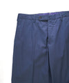 INCOTEX - PURE COTTON Flat Front Blue Premium Dress Pants  -  34W