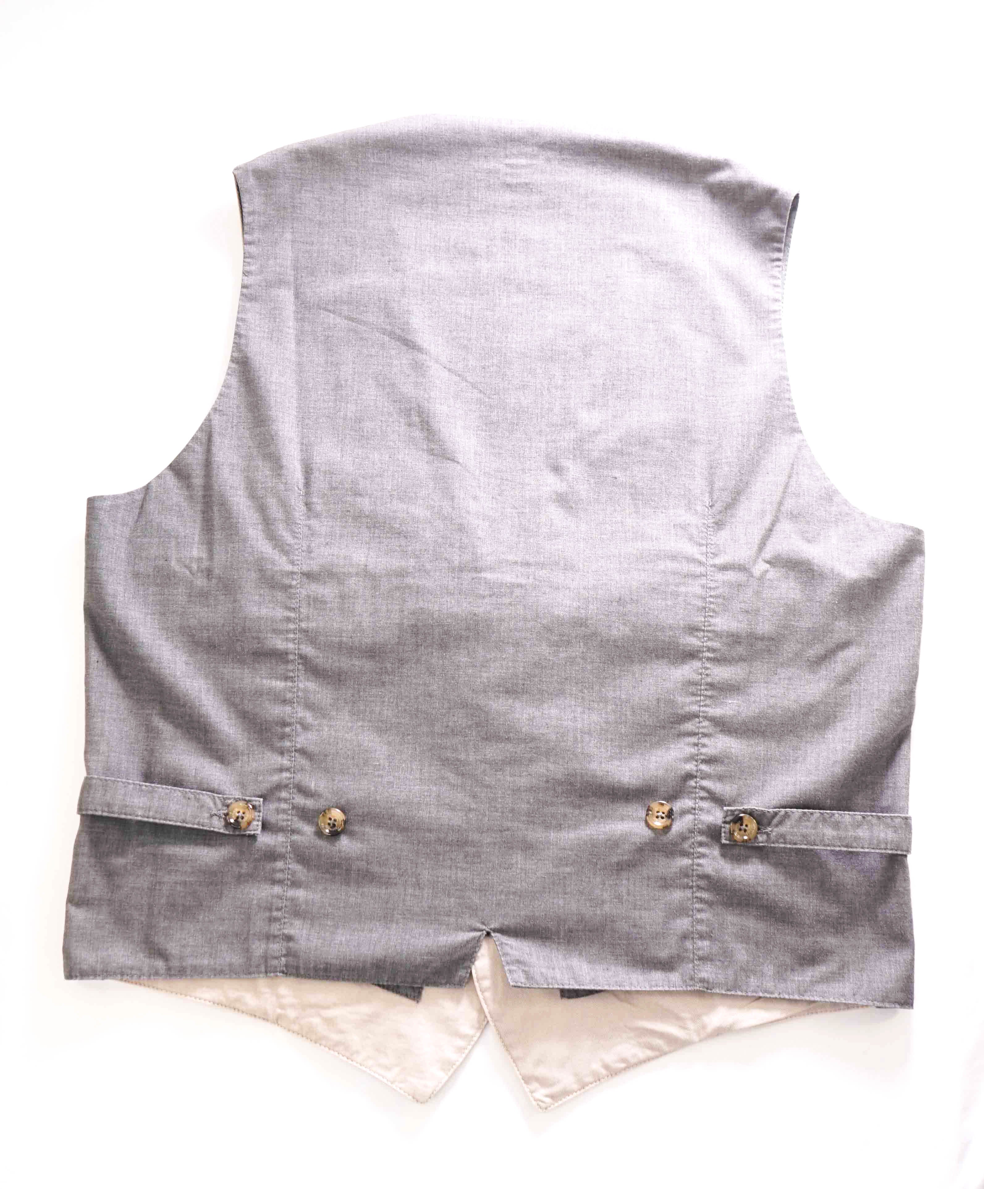 $445 ELEVENTY - *COTTON* Sand/Neutral Waistcoat Vest - 40R (M)