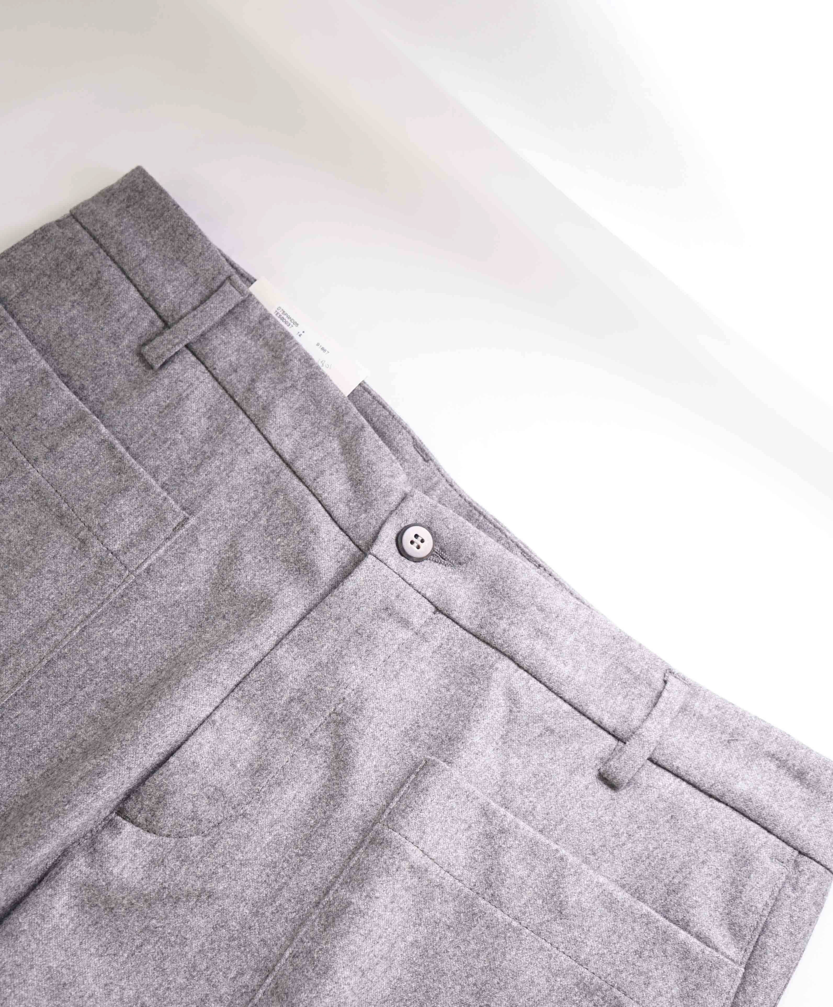 $695 ELEVENTY - Gray Patch Pocket CASHMERE / WOOL Slim Dress Pants- 33W