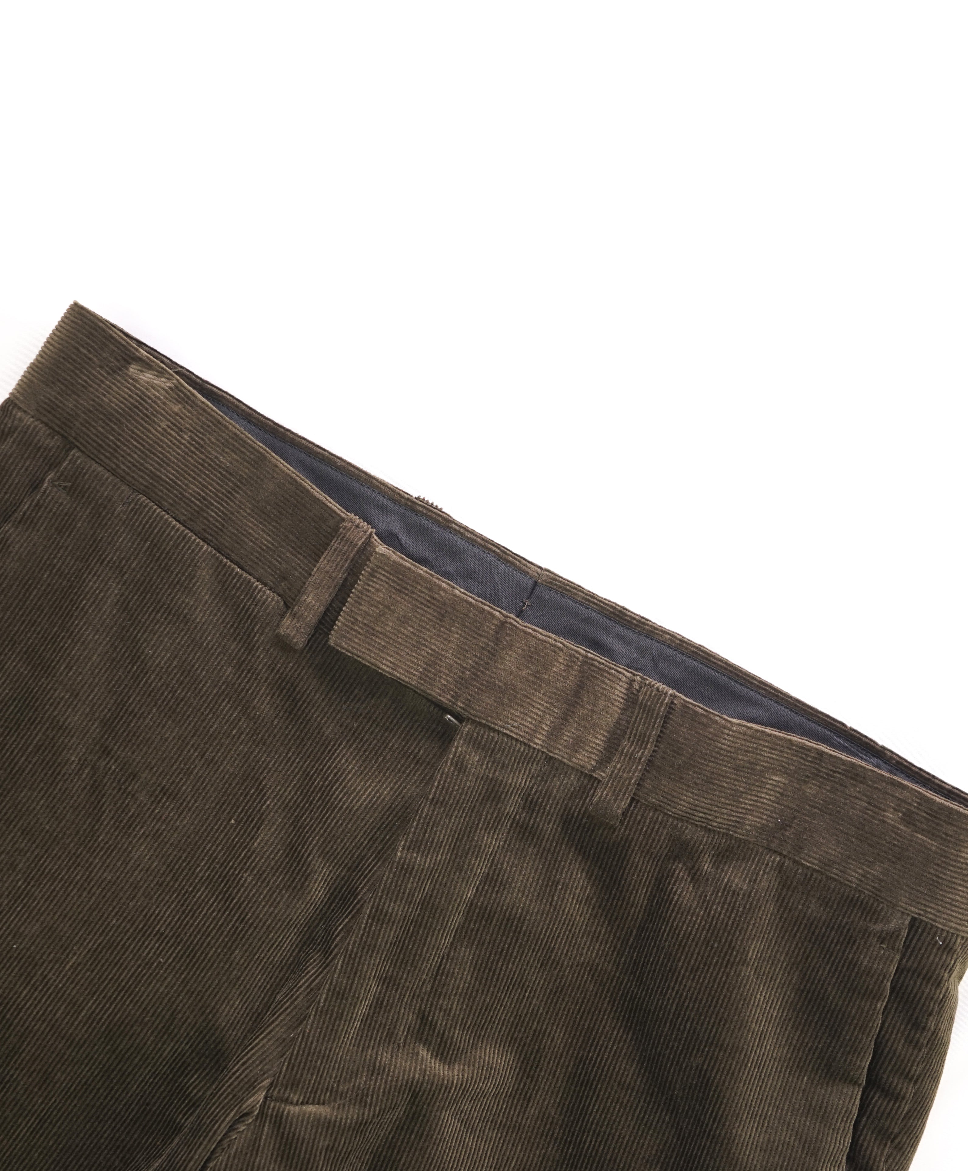 RALPH LAUREN PURPLE LABEL - Brown Corduroy Flat Front Pants - 30W