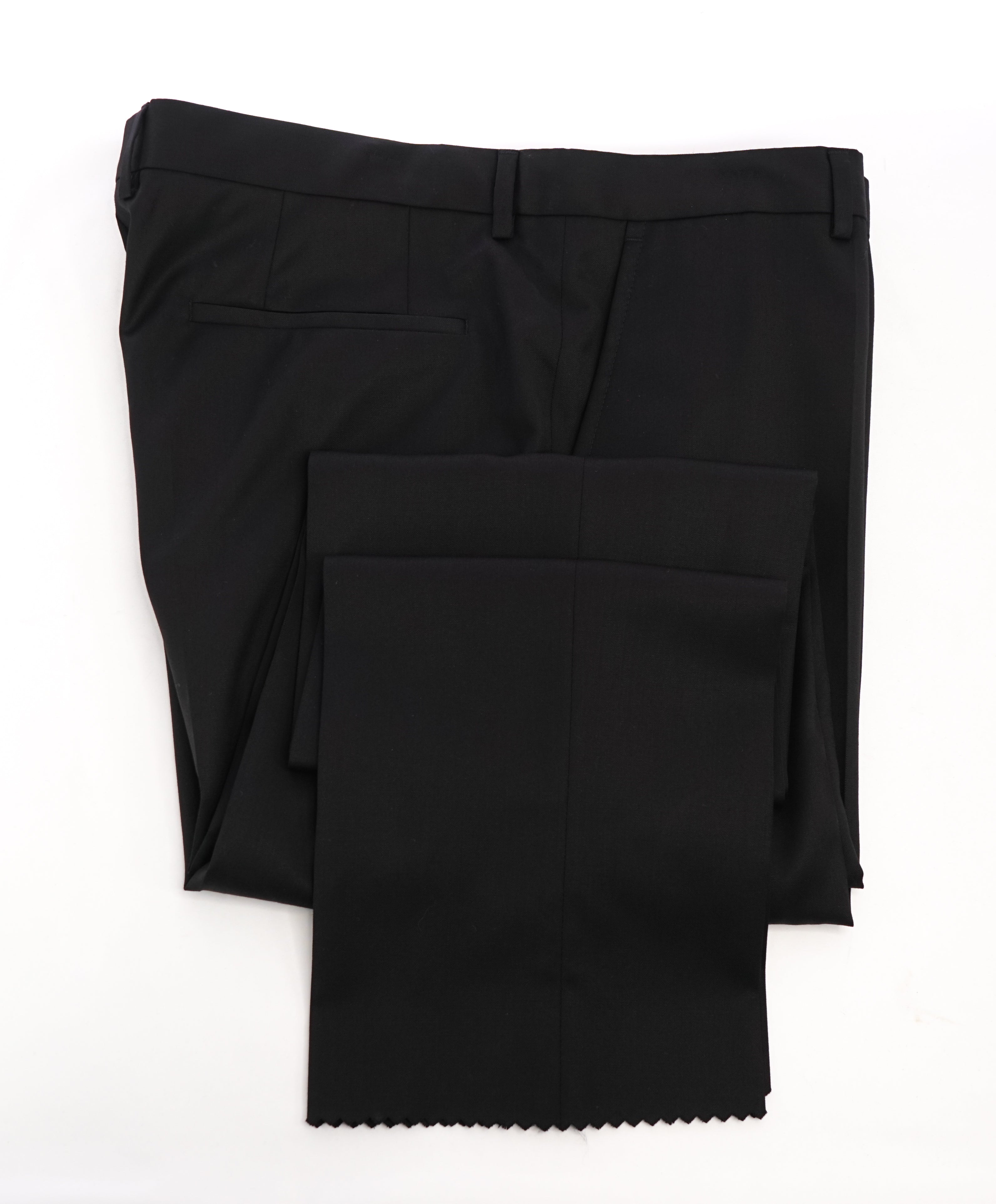 HUGO BOSS - Solid Black "Aeron2/Hamen2" Flat Front Dress Pants - 37W