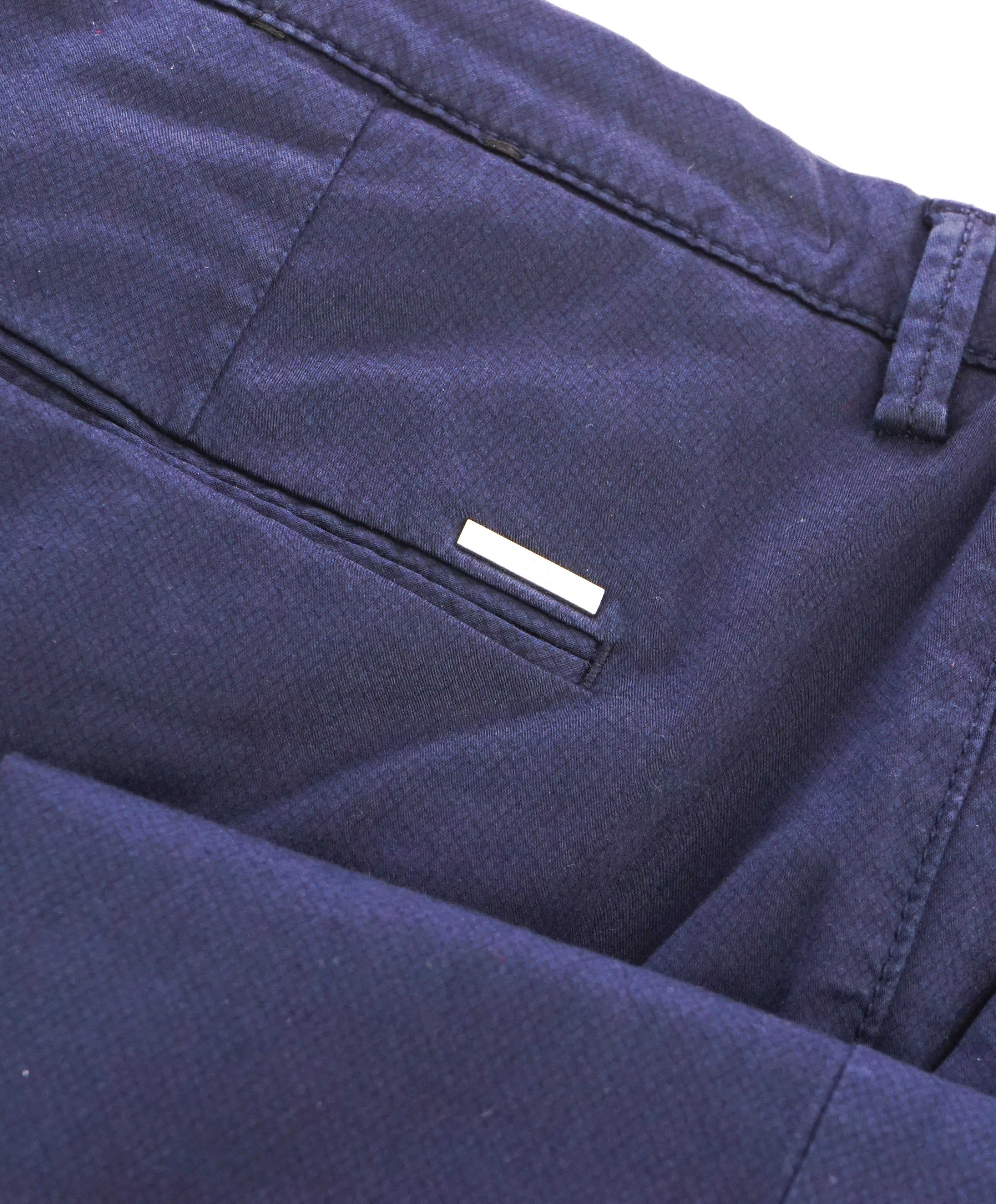 HUGO BOSS - “Rice3-1-D” Navy Blue Slim Cotton Casual Pants - 34W