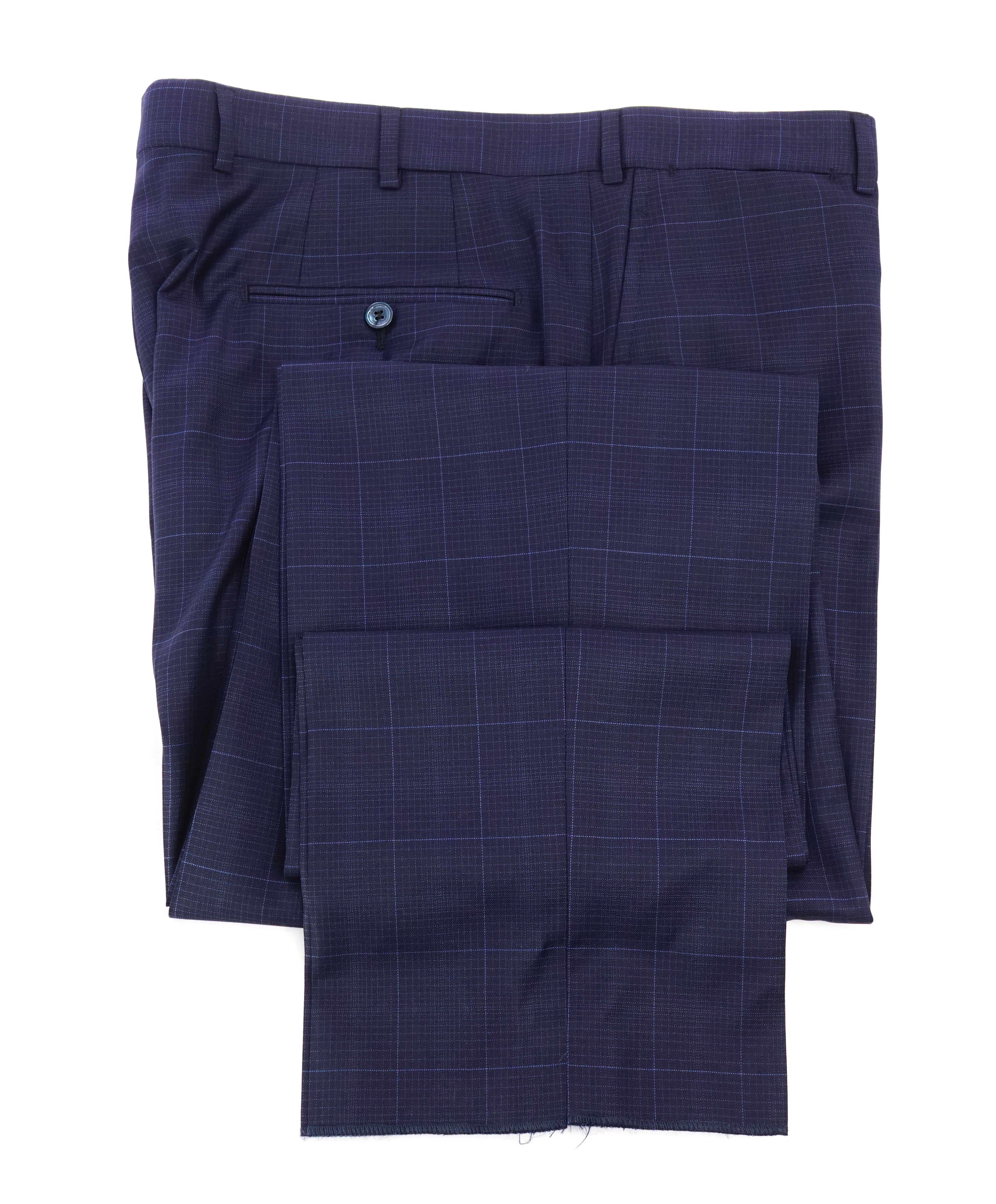 ISAIA -Bold Plaid "Super 160's Aquaspider" Dress Pants Flat Front - 37W