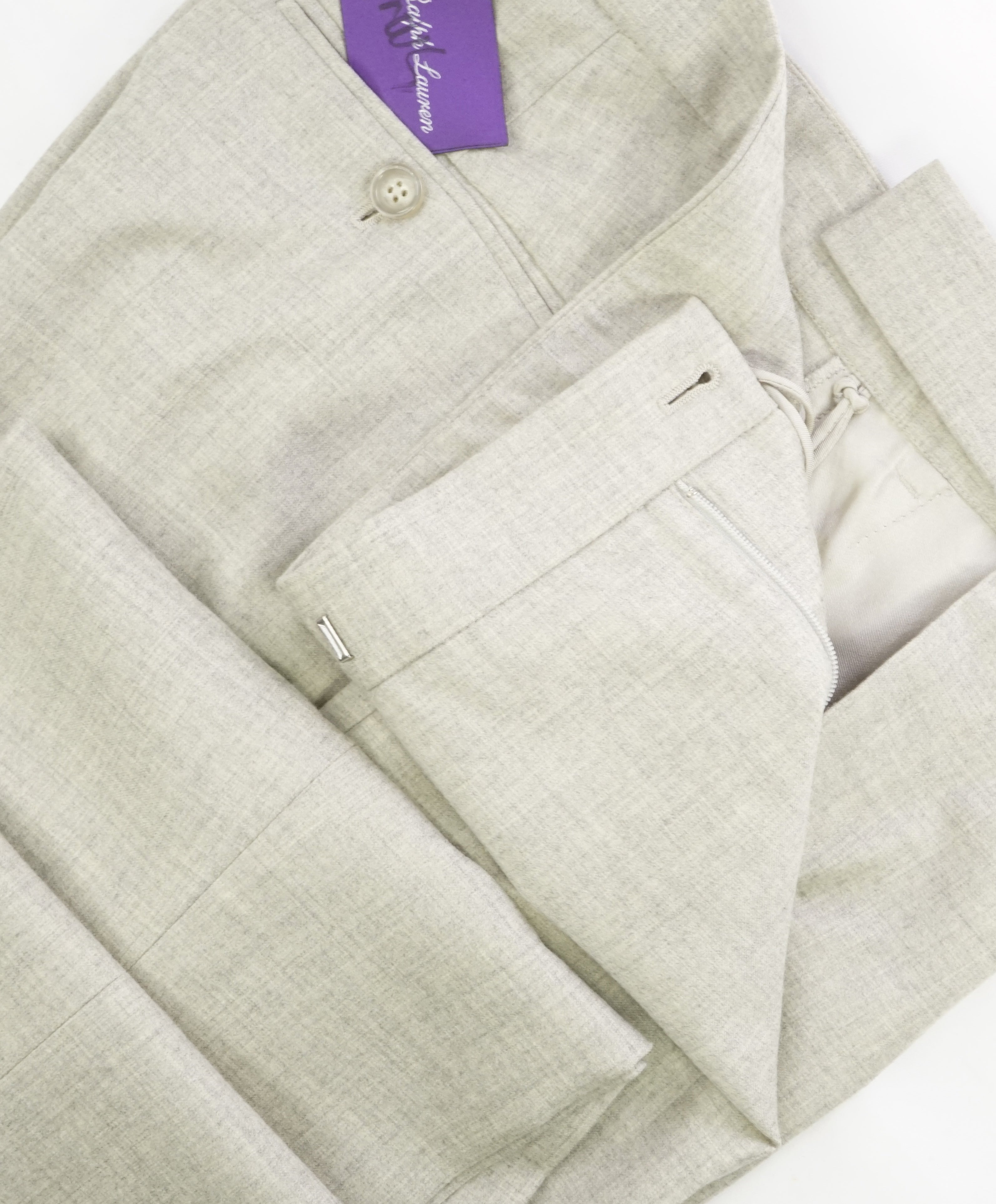 RALPH LAUREN PURPLE LABEL - Gray Soft Wool Premium Dress Pants  - sz12