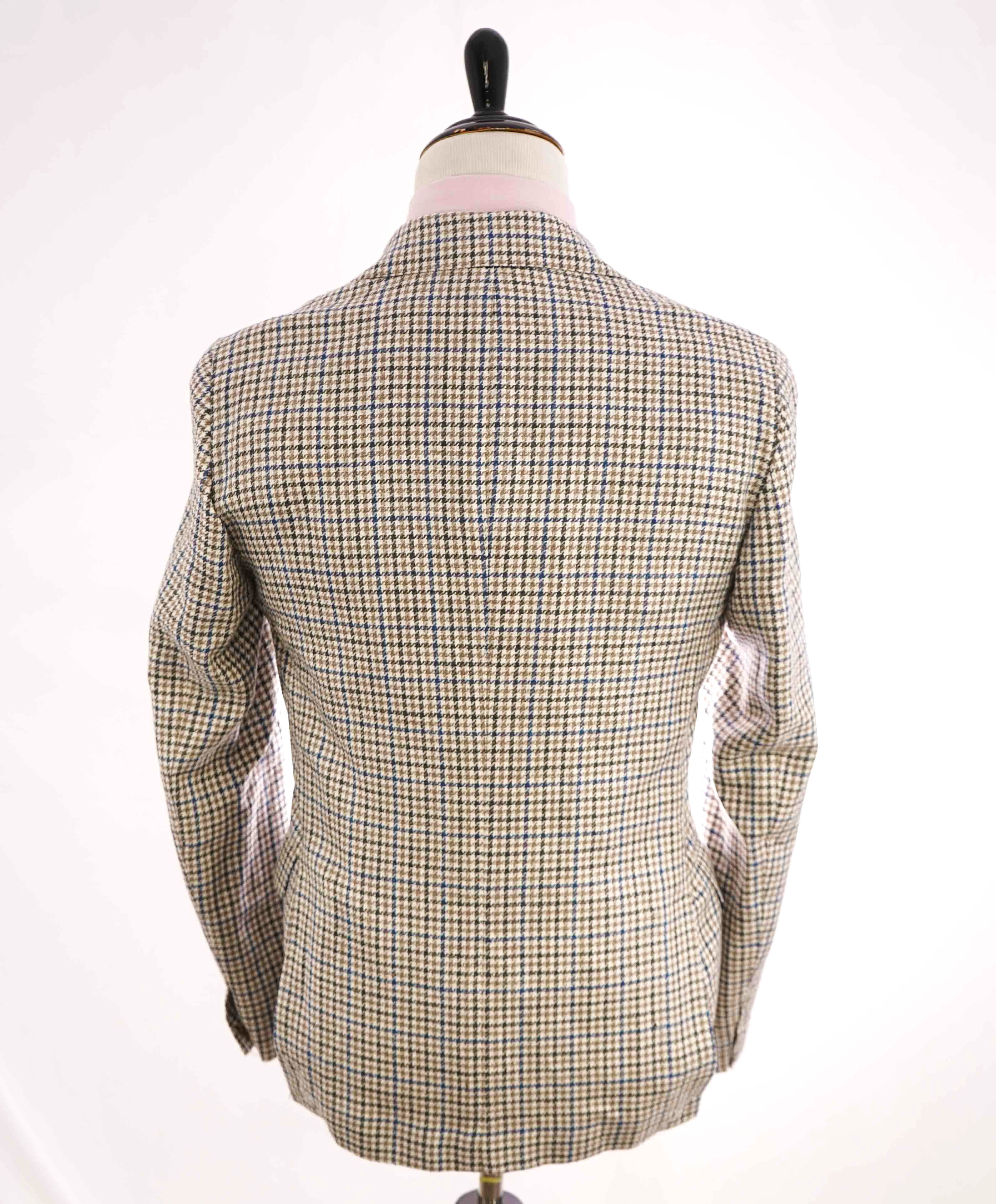 $1,595 ELEVENTY - *PLATINUM LINE* SILK/LINEN HOUNDSTOOTH Blazer - 40 US