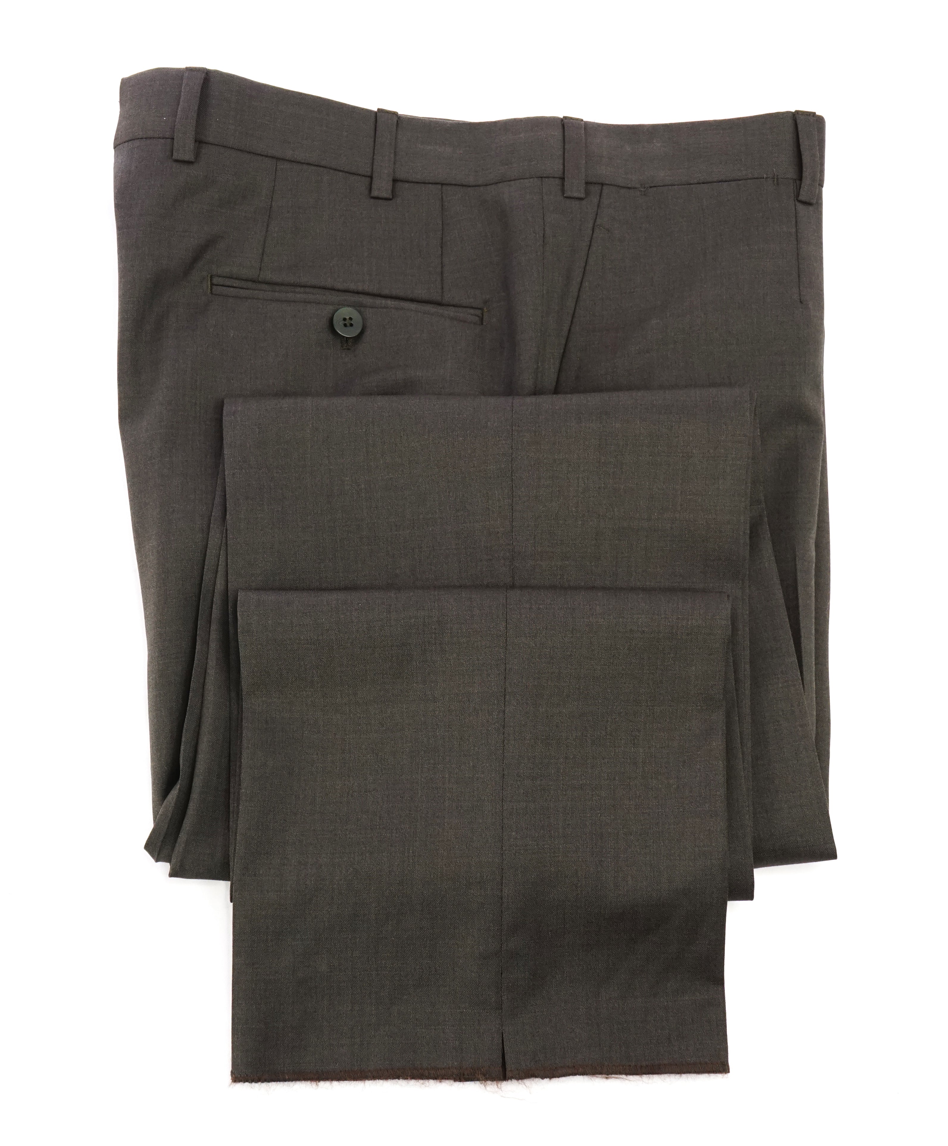 ISAIA - Rare Green Modern "AquaSpider" Dress Pants Flat Front - 31W