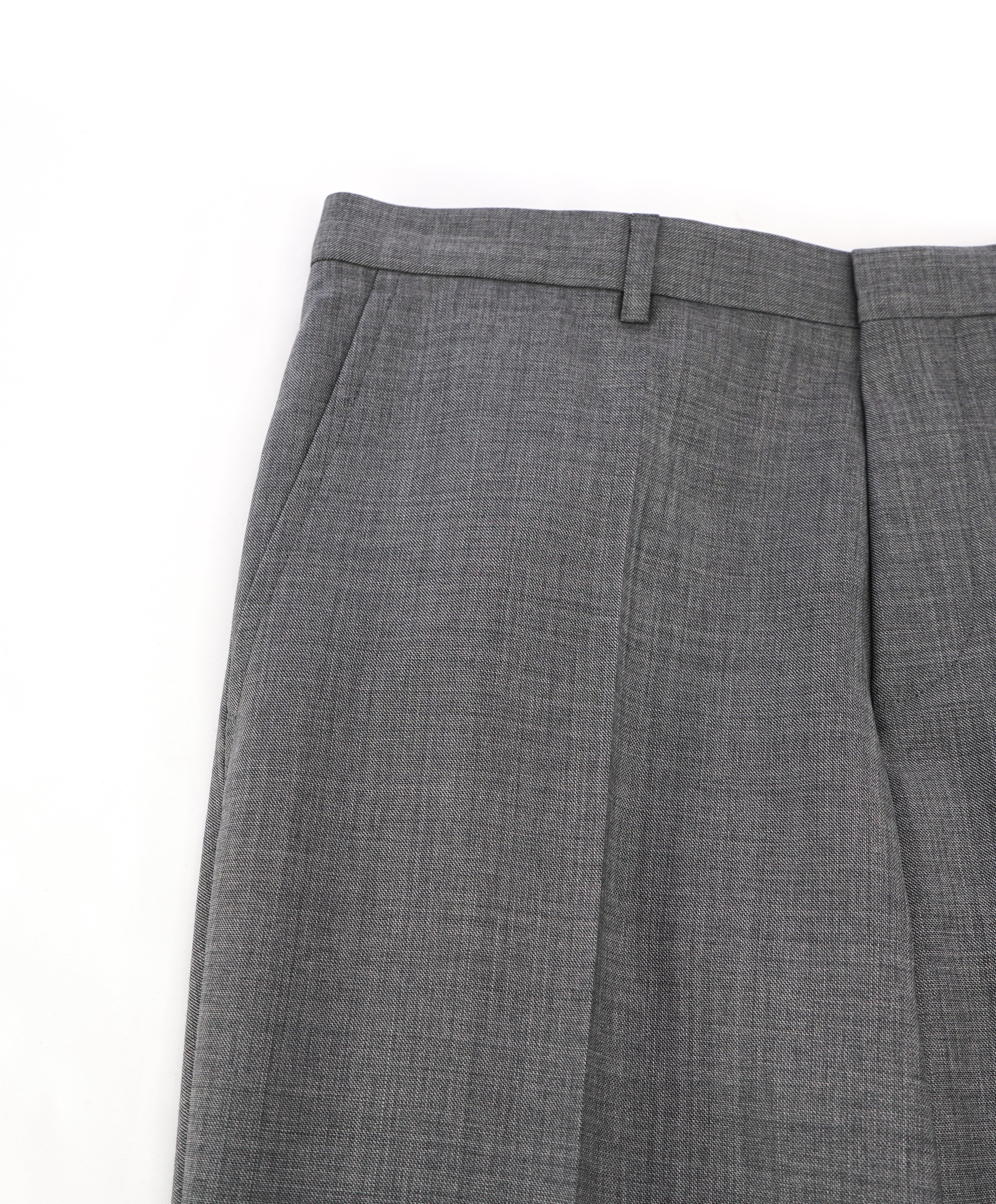 HUGO BOSS - Gray Melange "Astian/Hets" Slim Flat Front Dress Pants - 32W