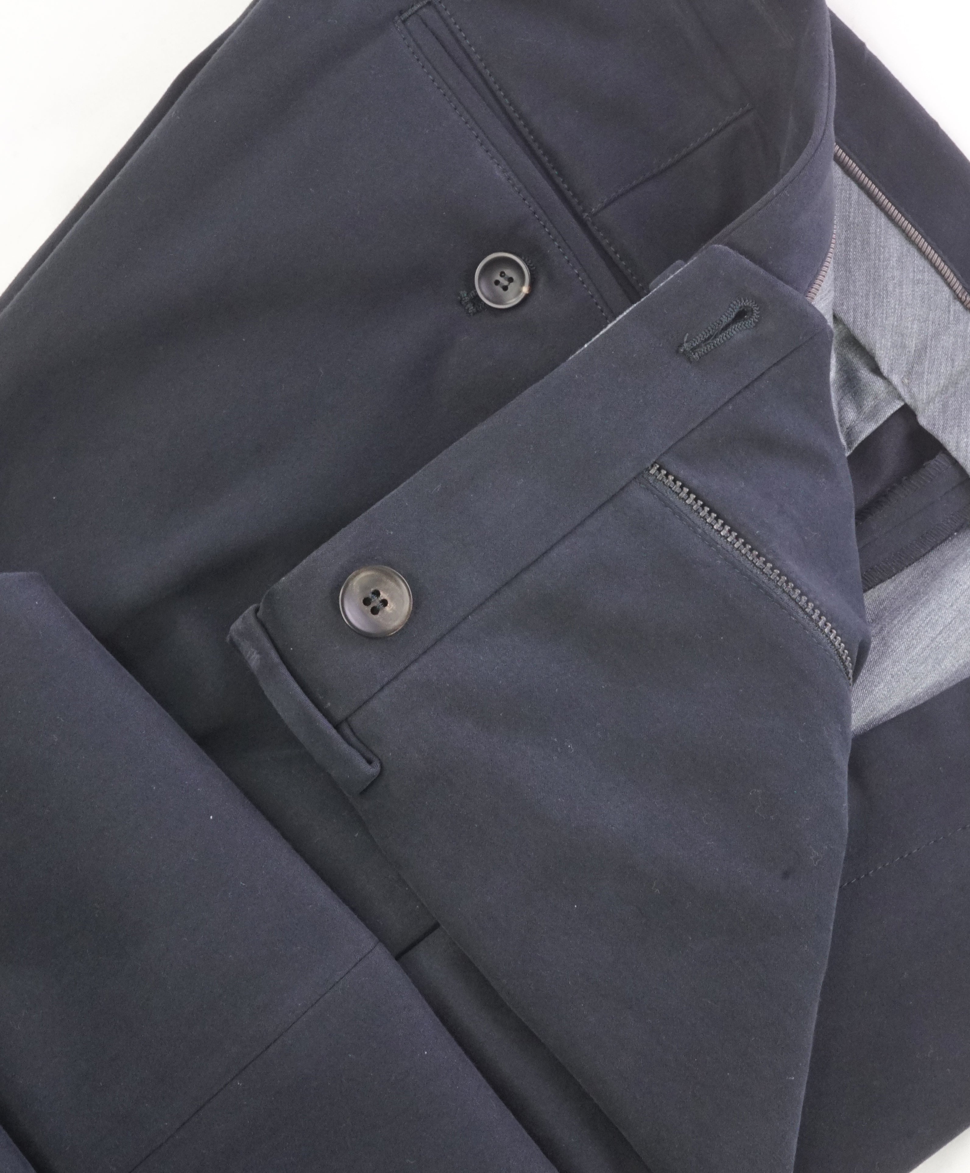 GIORGIO ARMANI - Navy Blue *Closet Staple* Flat Front Chino Dress Pants - 36W