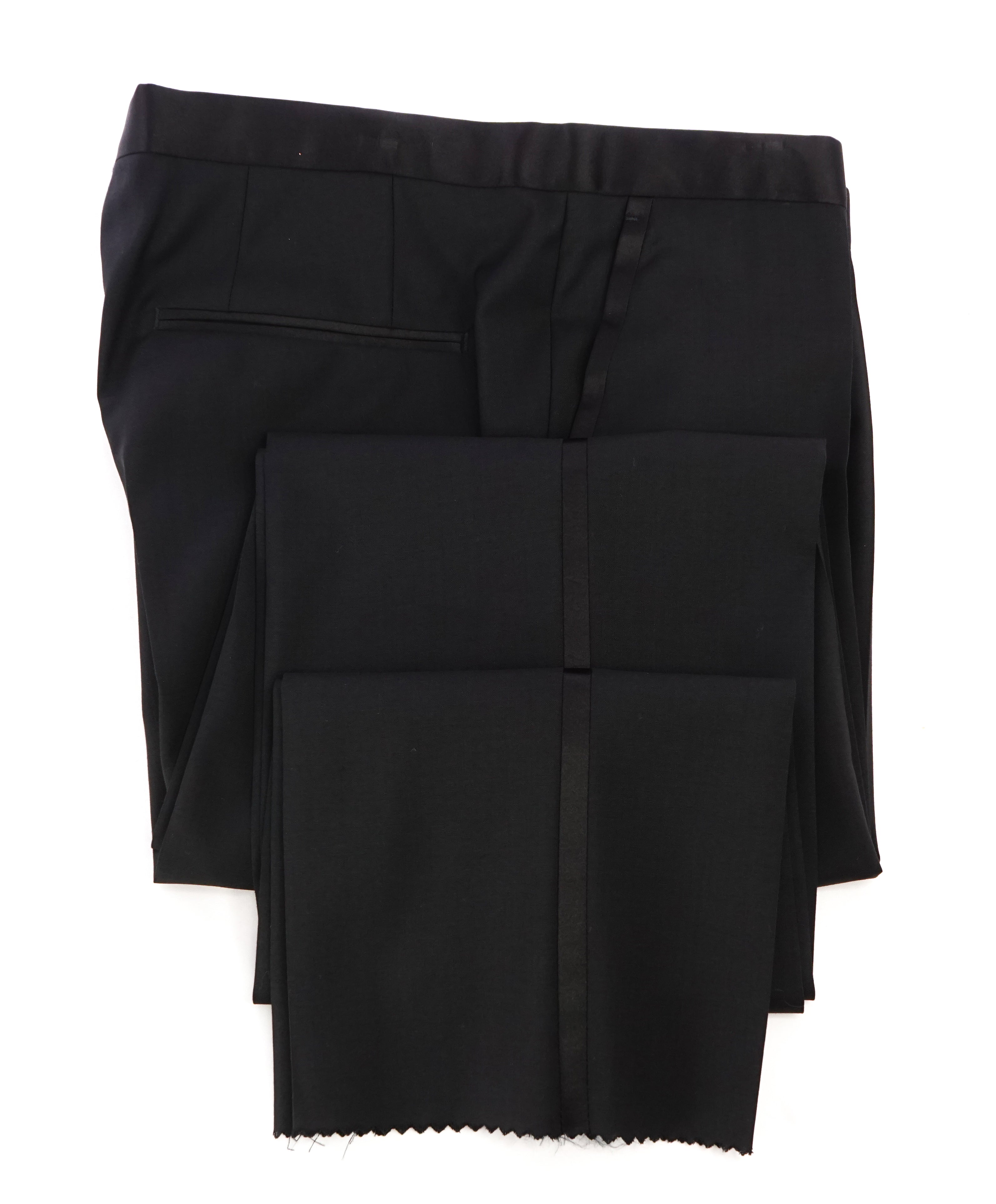 HUGO BOSS - Solid Black "Slim" Flat Front Tux Dress Pants - 32W