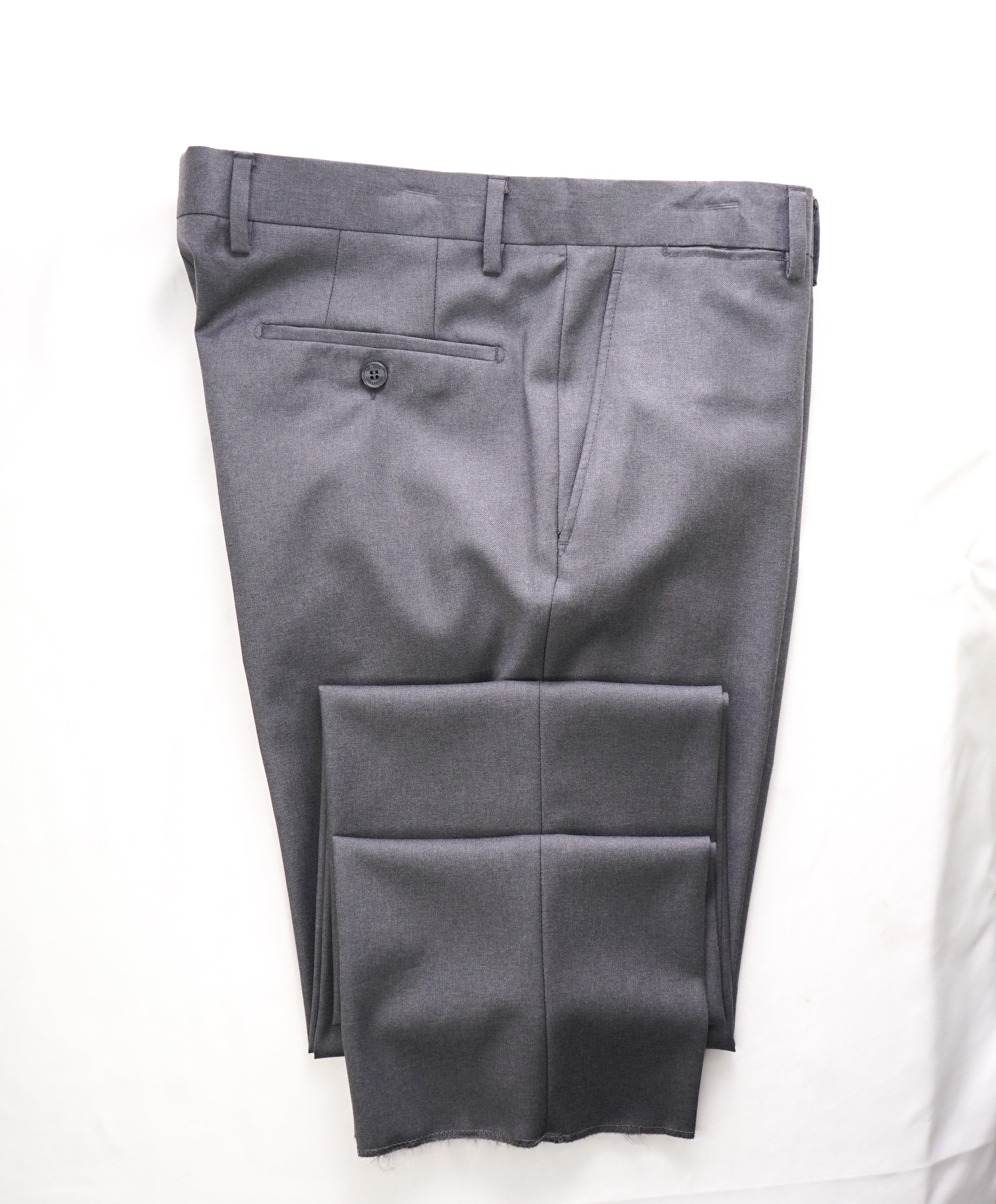 VERSACE COLLECTION - Flat Front Solid Gray *Closet Staple* Dress Pants - 34W